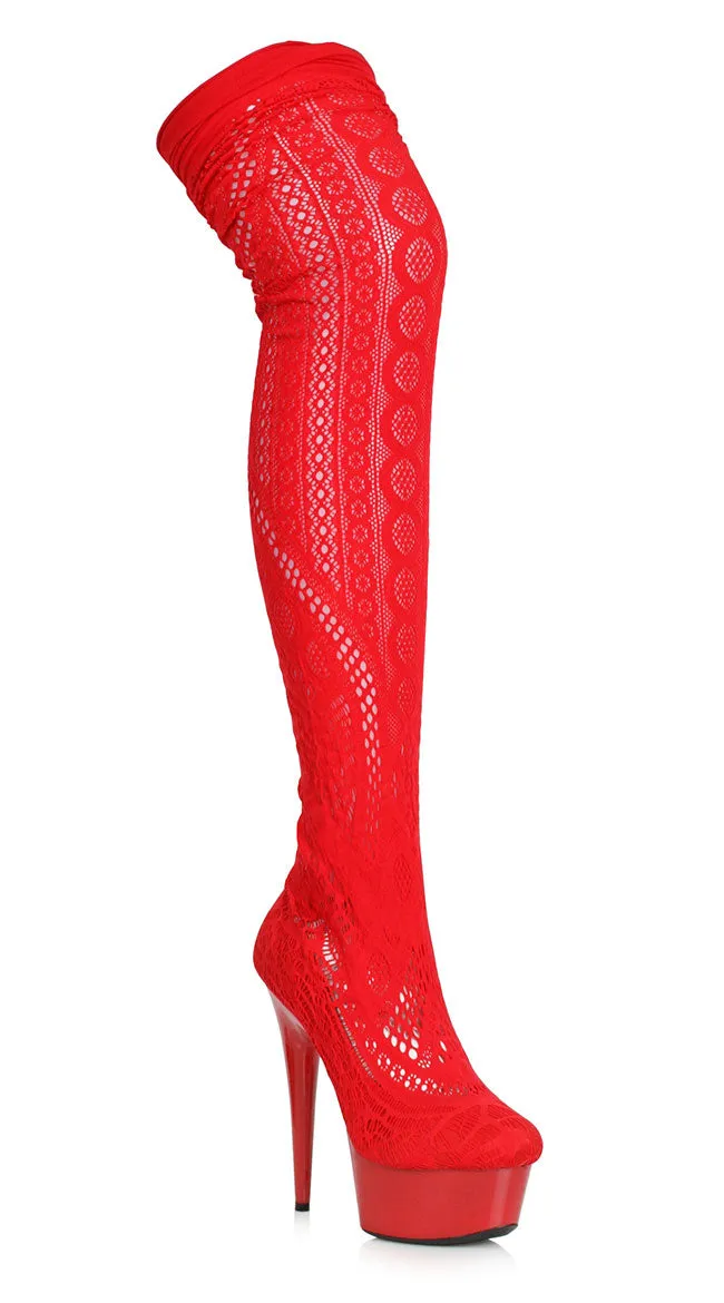 6 Inch Stocking Thigh High Stiletto Boot