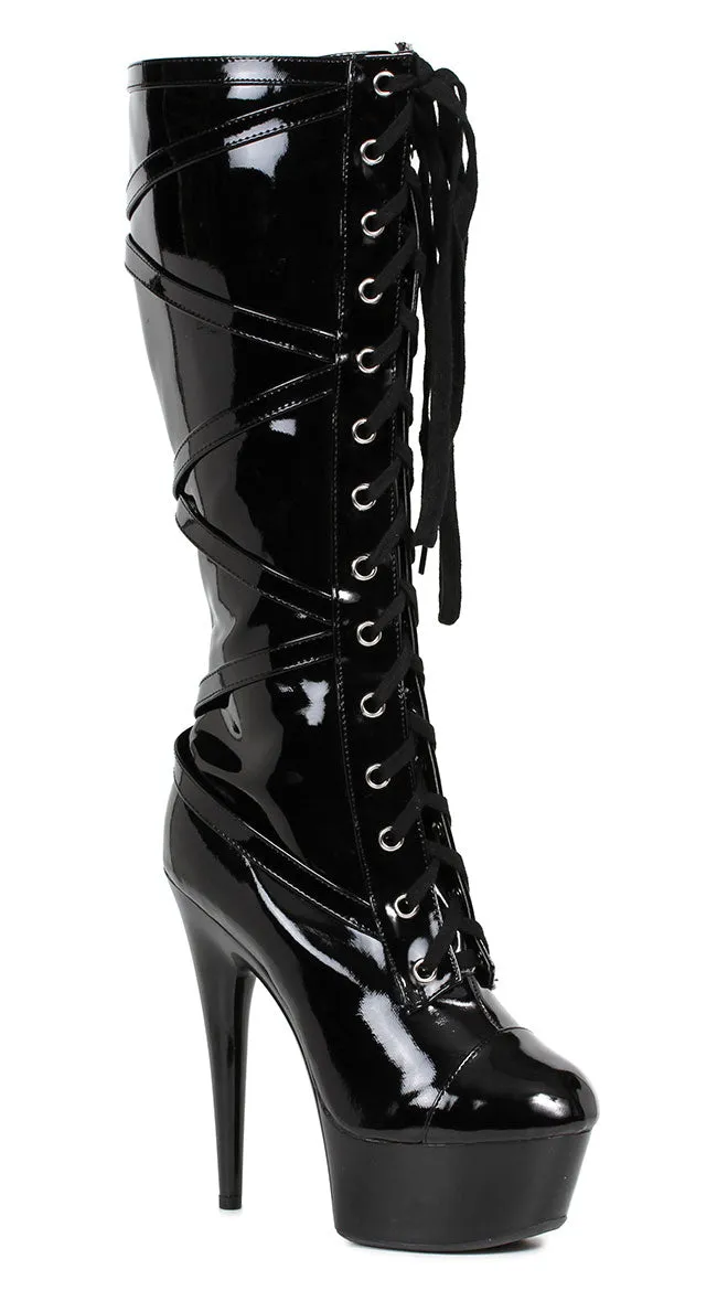 6" Criss-Cross Knee High Boots