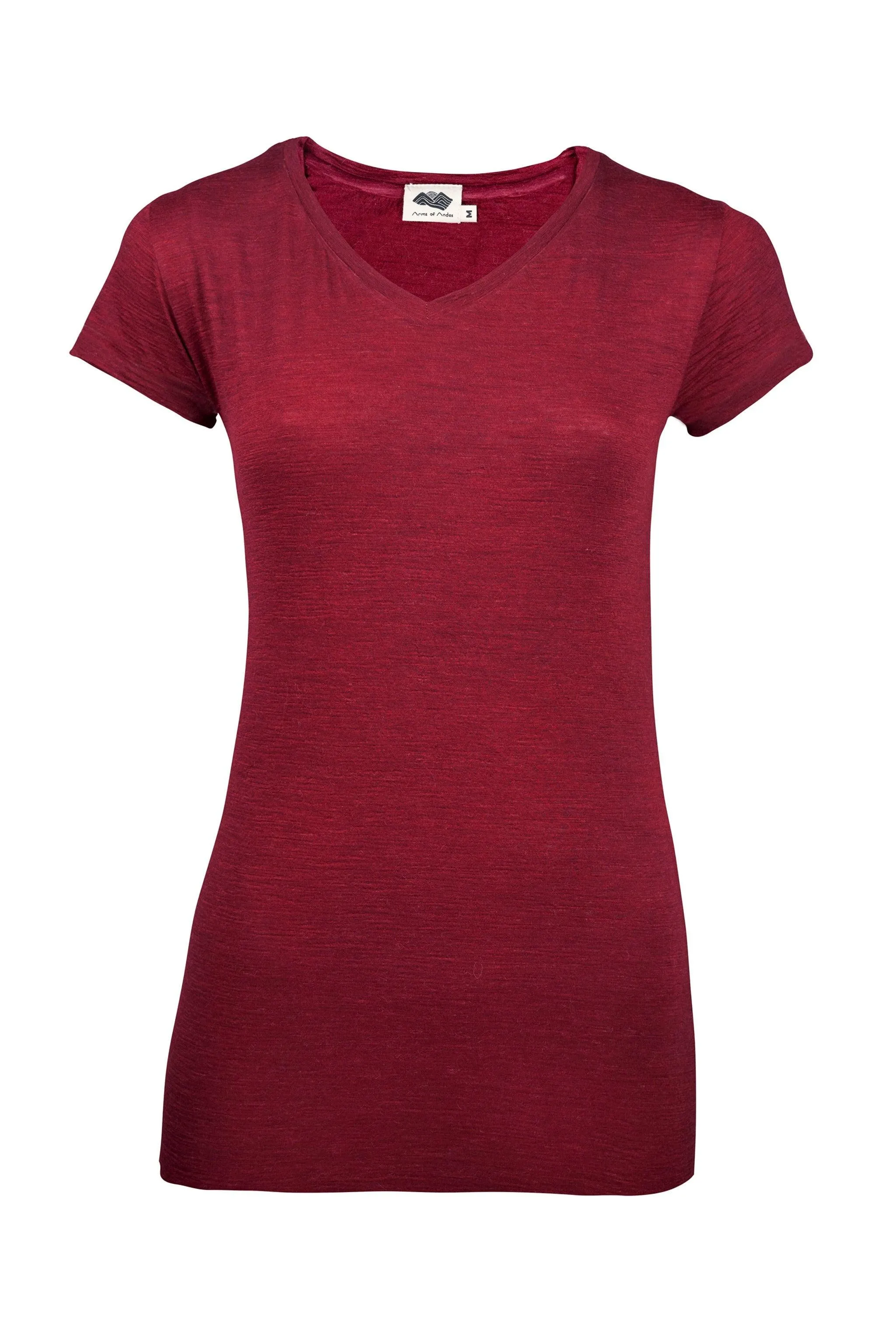 7 Pack - Women's Alpaca Wool V-Neck T-Shirts: 160 Ultralight