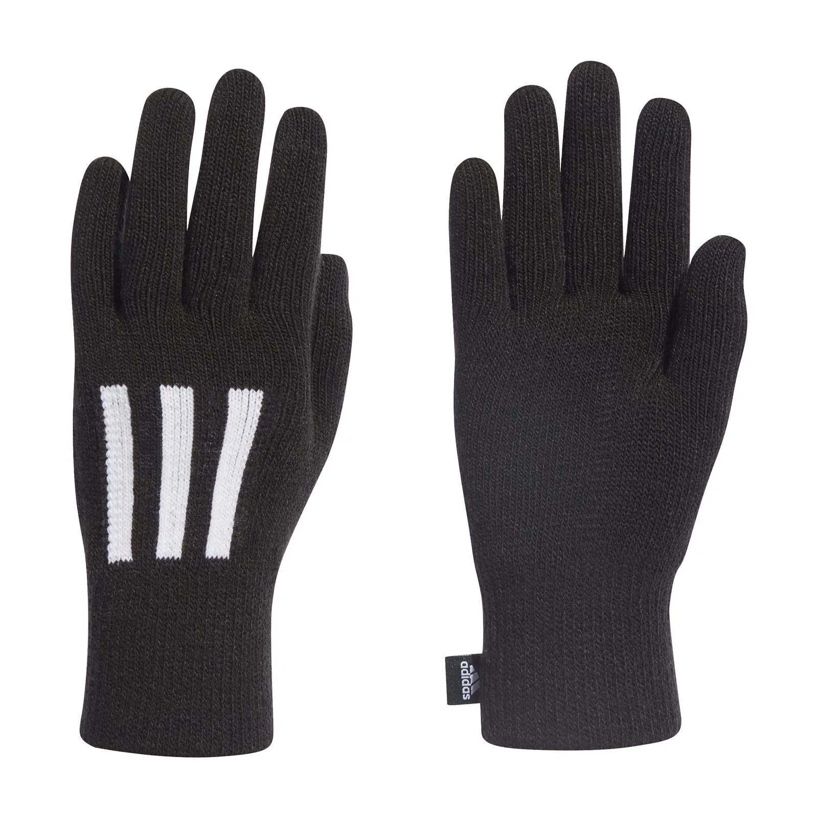 adidas 3 Stripe Conductive Gloves Black