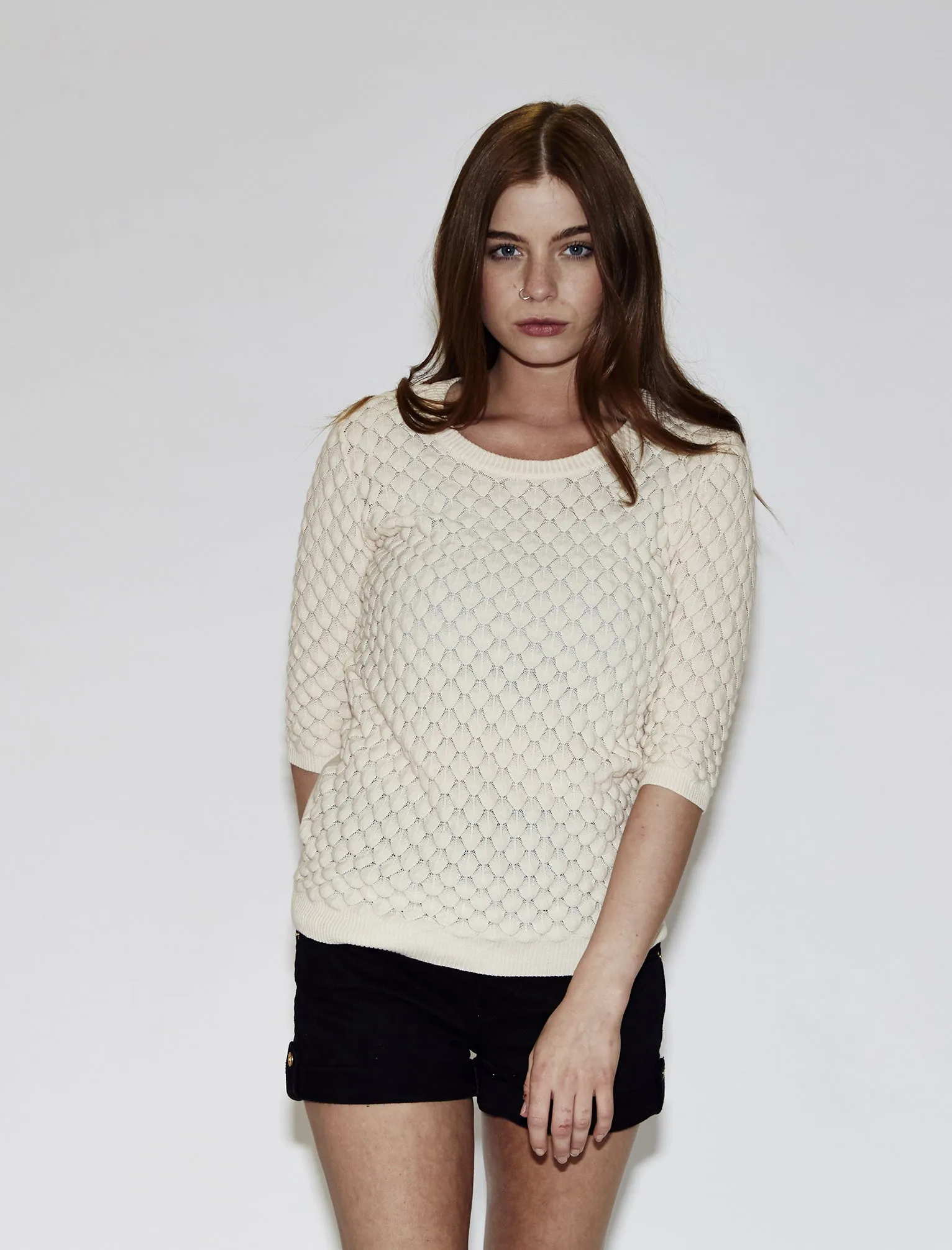 Amara Reya Petal white jumper