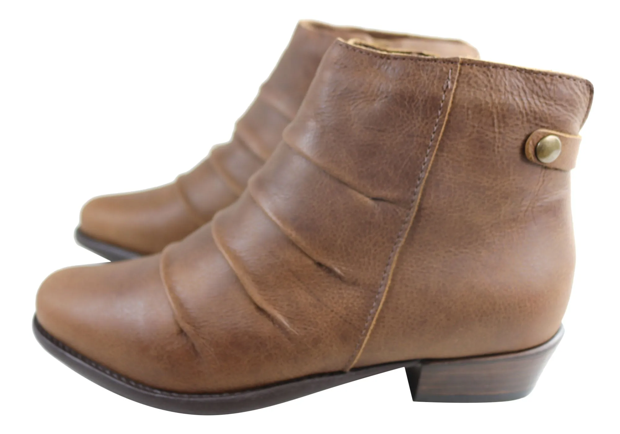 Andacco Avenue Womens Leather Comfortable Ankle Boots Made In Brazil