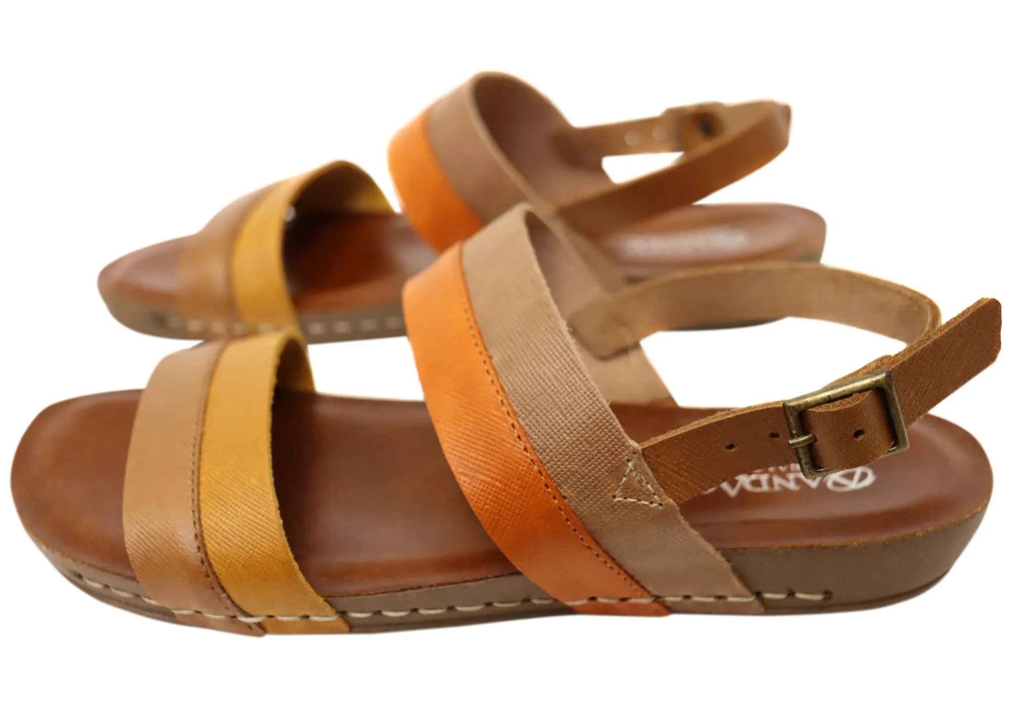 Andacco Camino Womens Comfortable Leather Sandals Made In Brazil