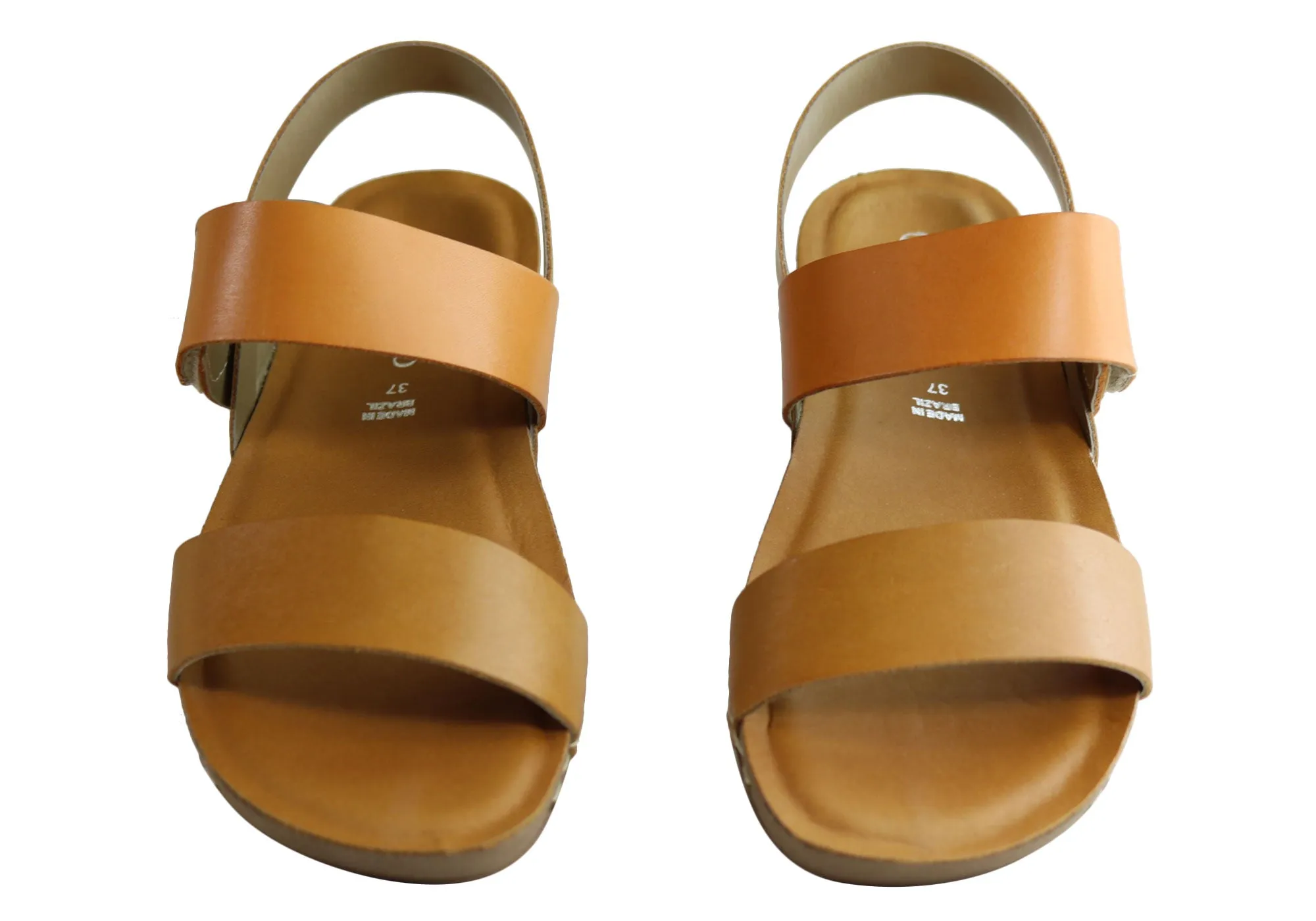 Andacco Mira Womens Comfortable Leather Sandals Made In Brazil