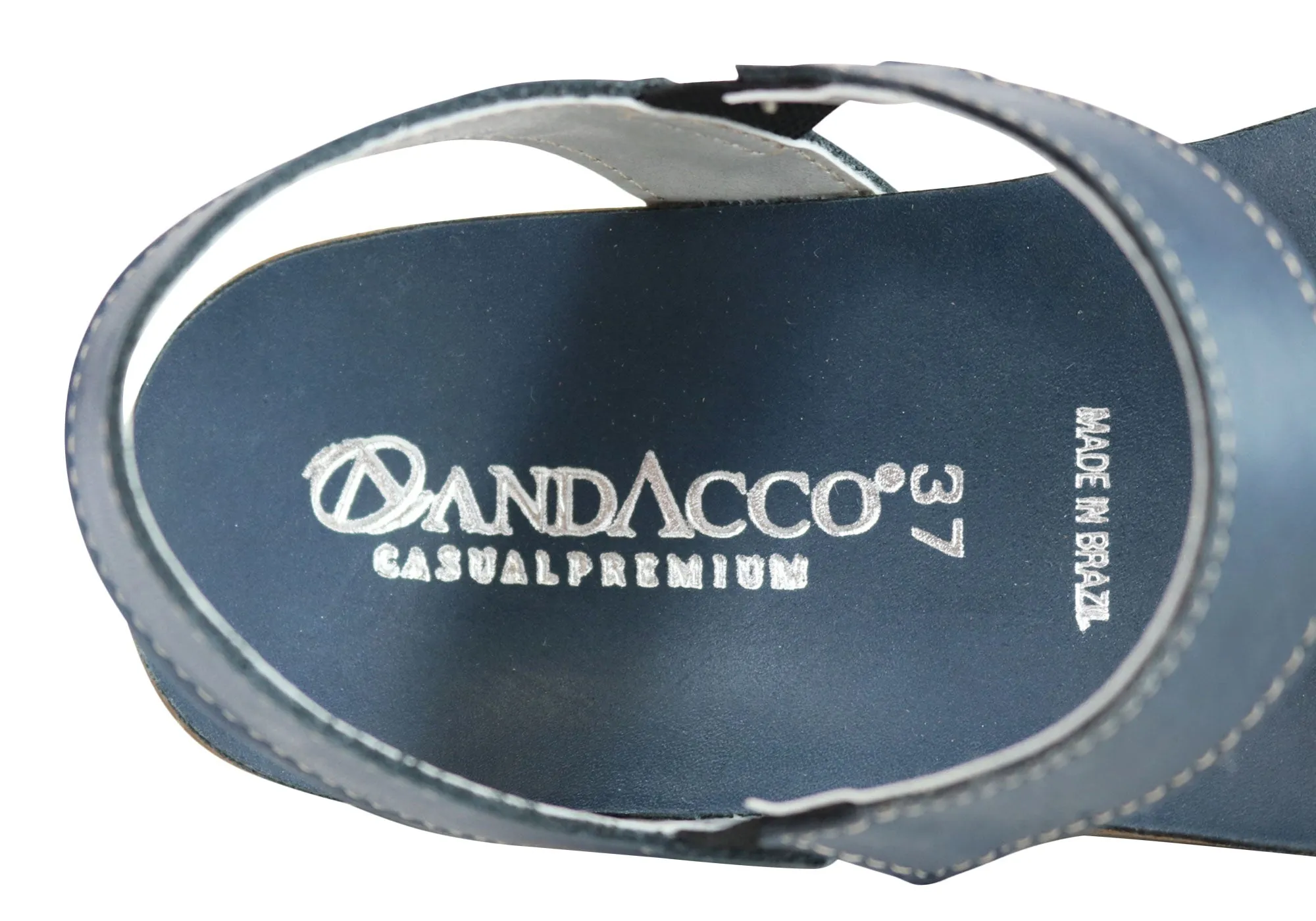 Andacco Teto Womens Comfortable Leather Flat Sandals Made In Brazil