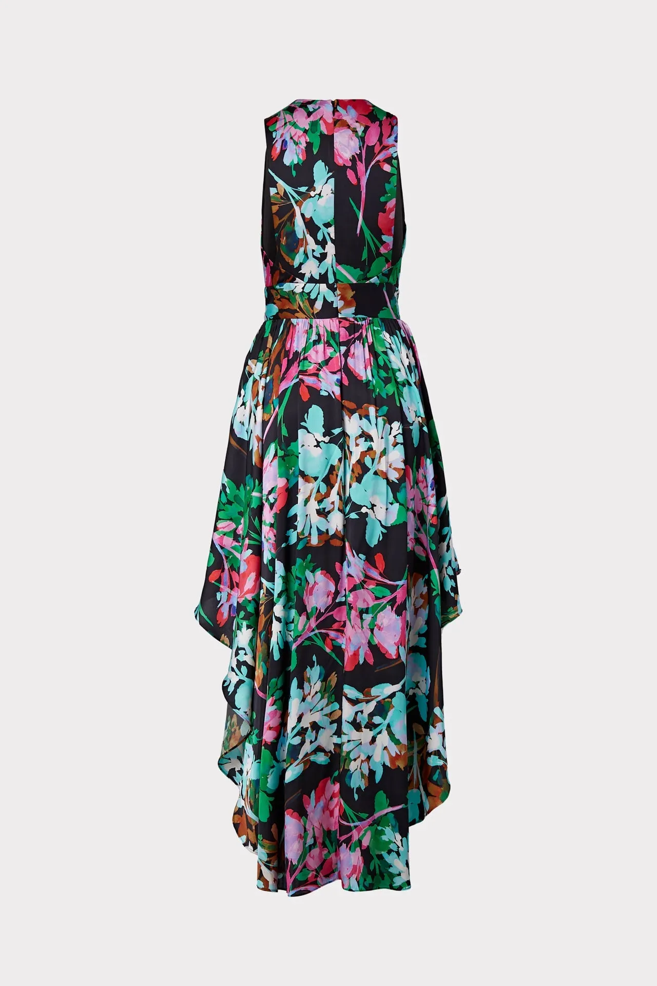 Angie Neon Floral Silk Dress