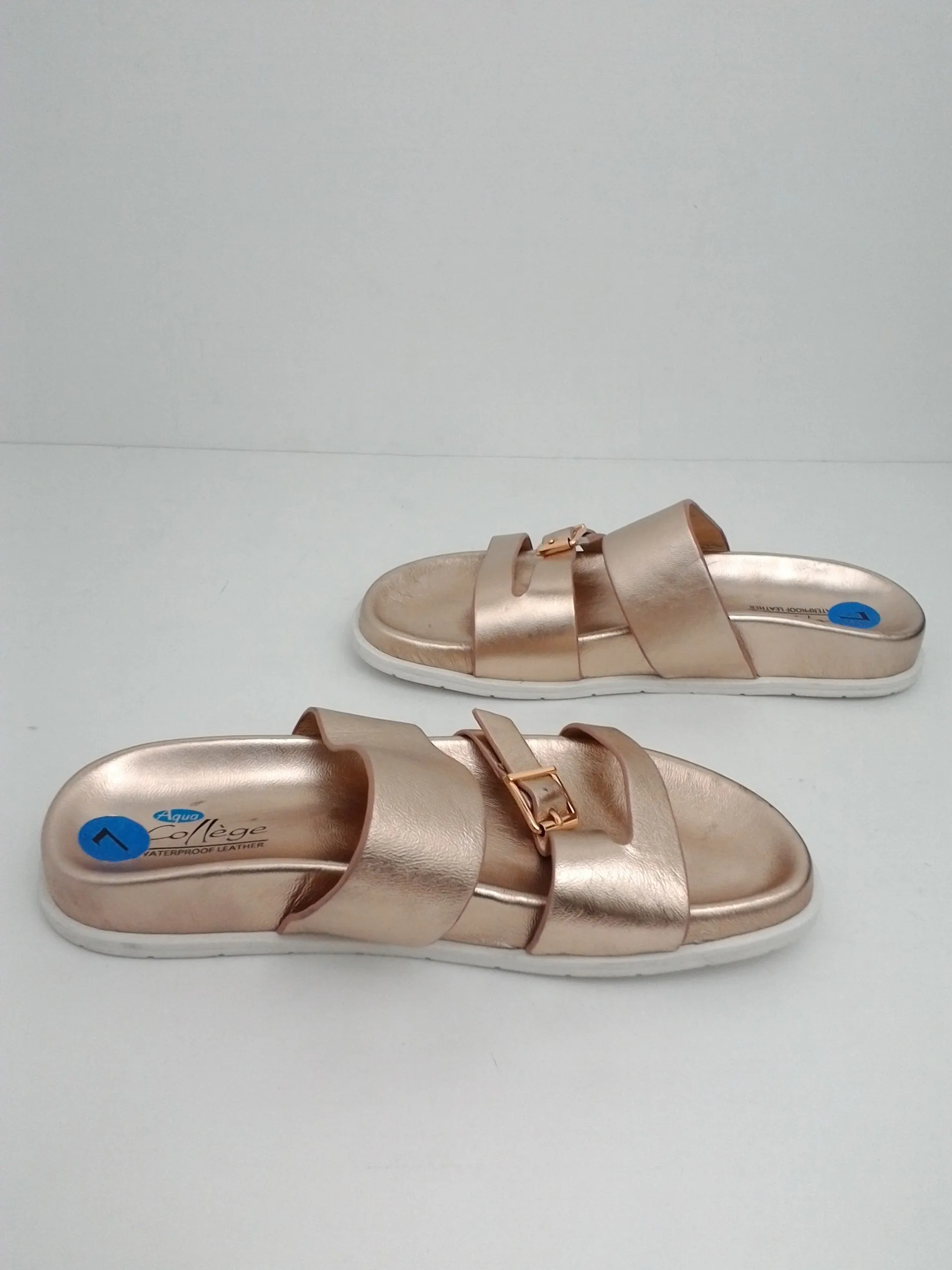 Aqua College Waterproof Leather Women's Slide Sandals Size 7 M