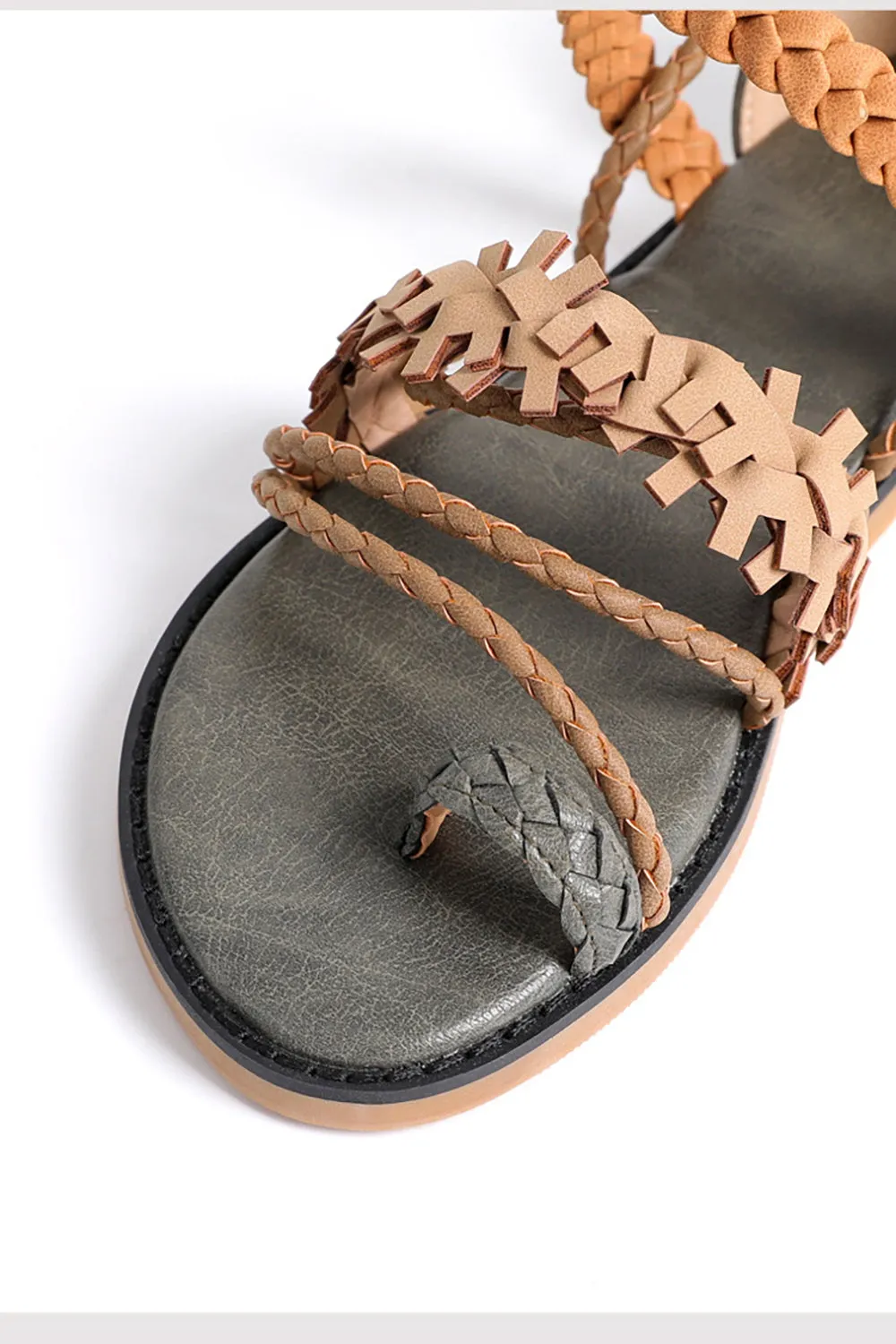 Army Green Casual Strappy Sandals