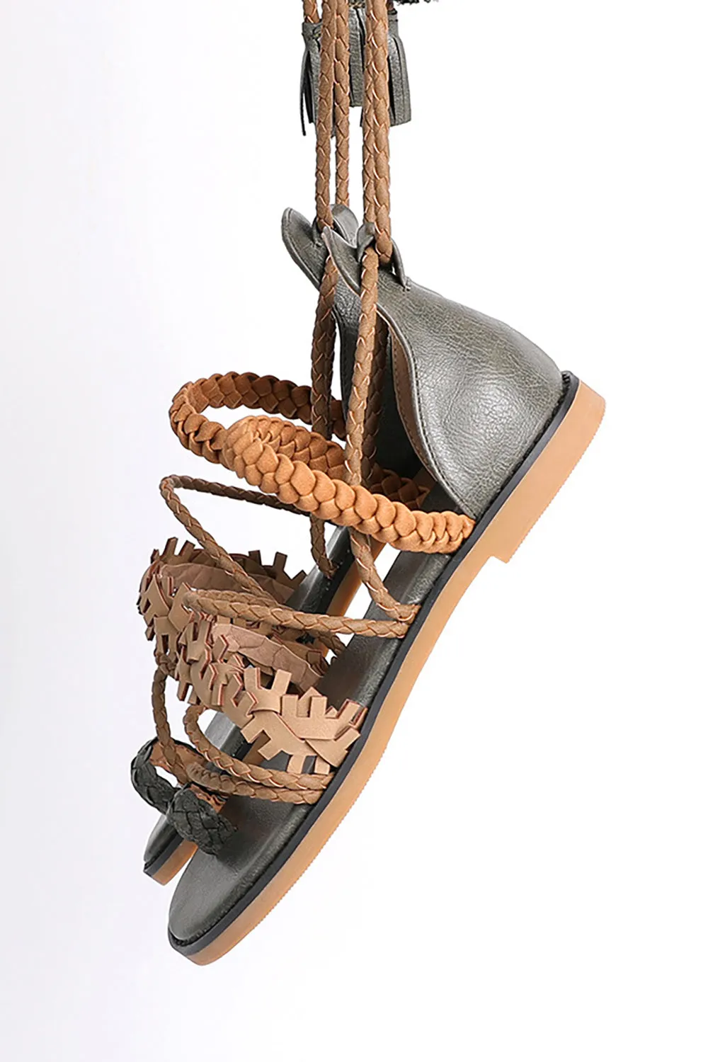 Army Green Casual Strappy Sandals