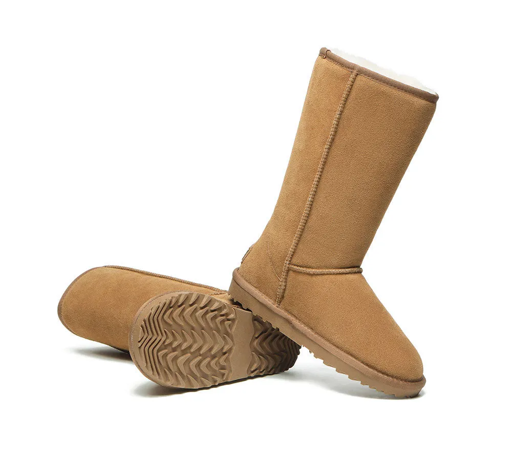 AUSTRALIAN SHEPHERD® UGG Boots Double Face Sheepskin Wool Tall Classic Suede