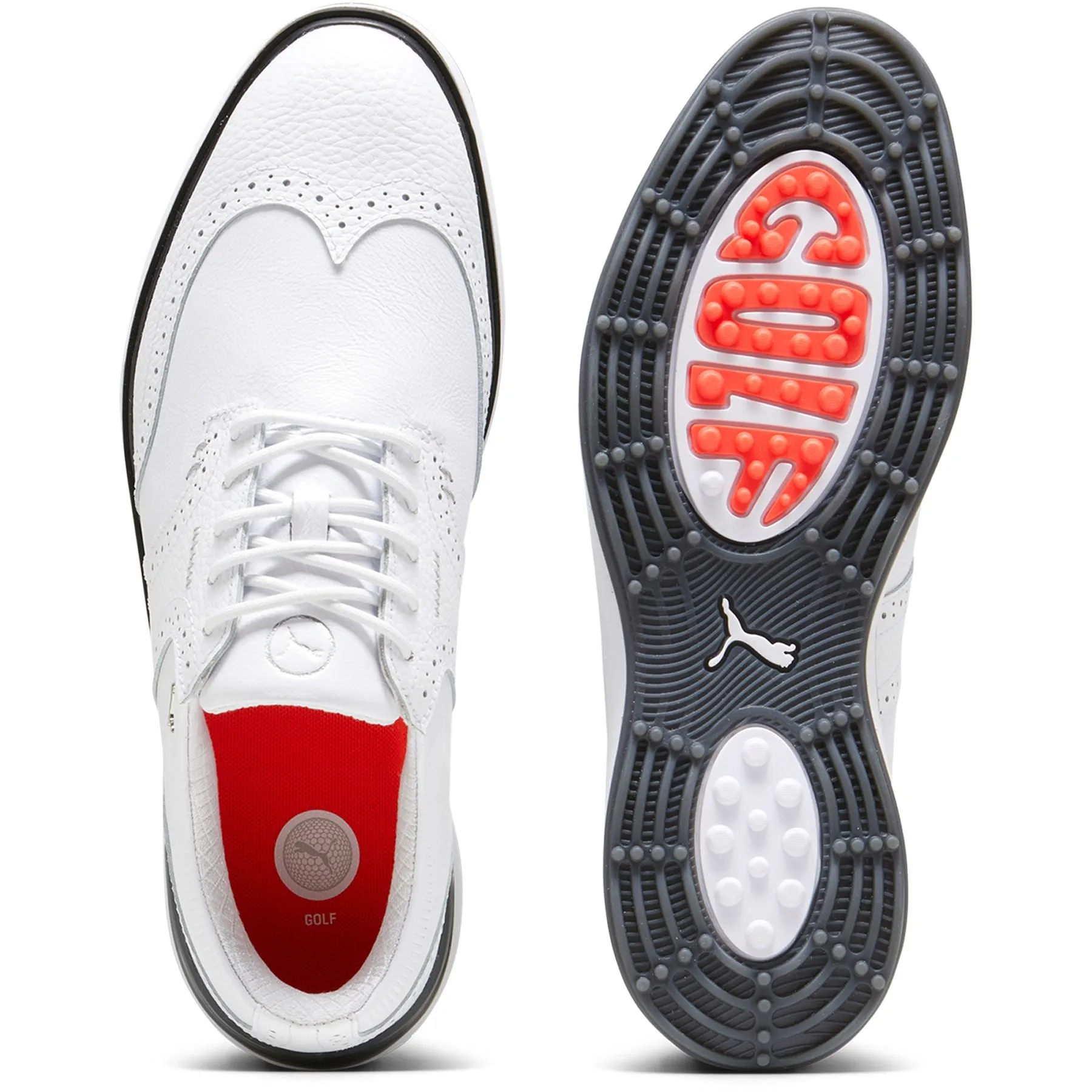 Avant Wingtip Leather Spikeless Golf Shoes White - 2024