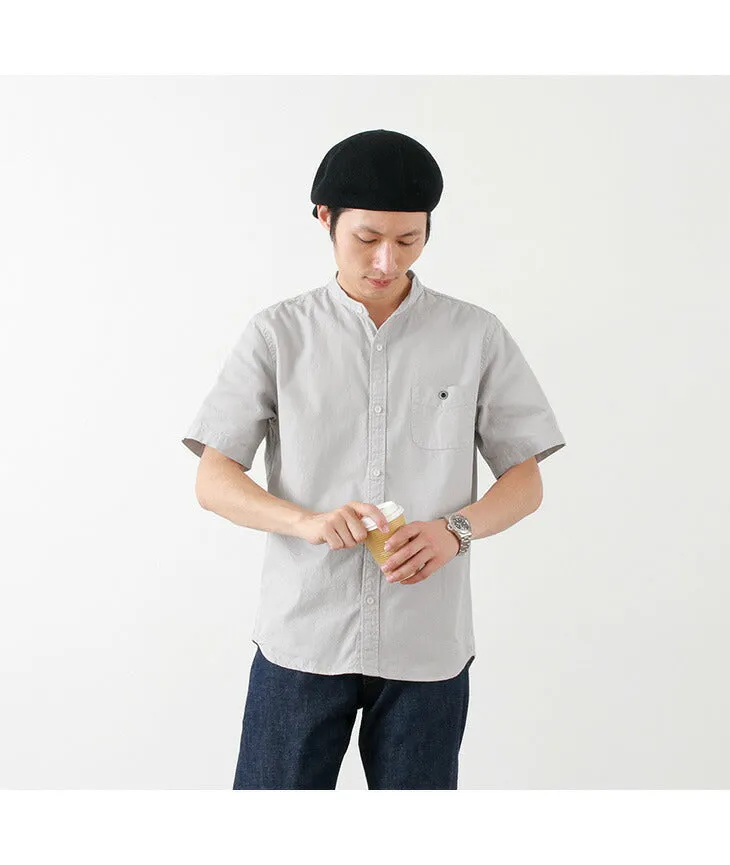 BARNS / BR-7750R Ox S/S Band Collar Shirt