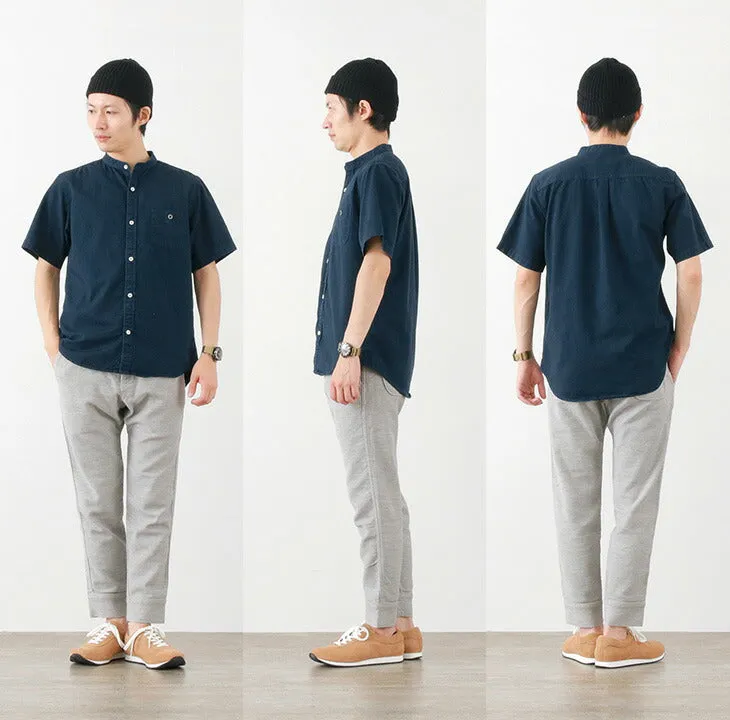 BARNS / BR-7750R Ox S/S Band Collar Shirt