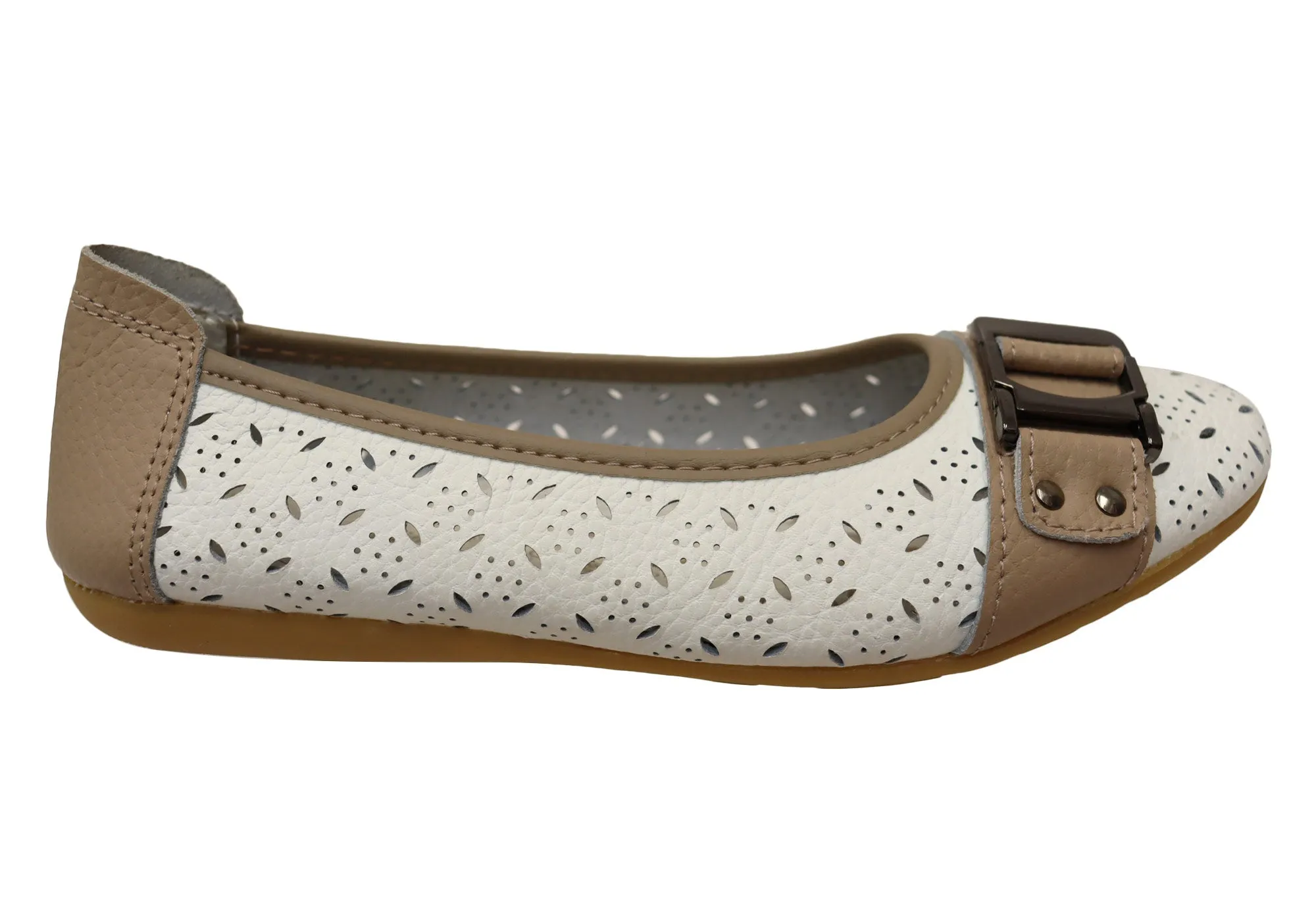 Bellissimo Avery Womens Soft Leather Comfortable Flats