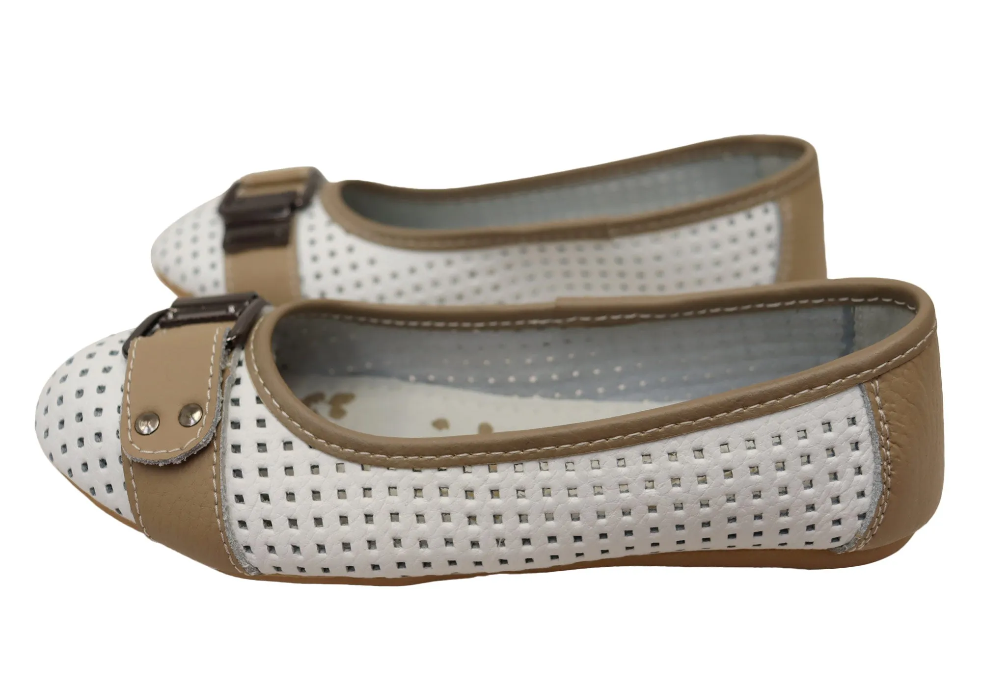 Bellissimo Saxona Womens Soft Leather Comfortable Flats