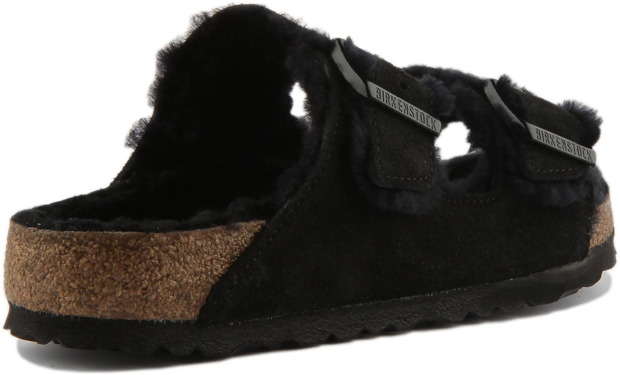 Birkenstock Arizona Shearling Lined In Black | Regular Fit