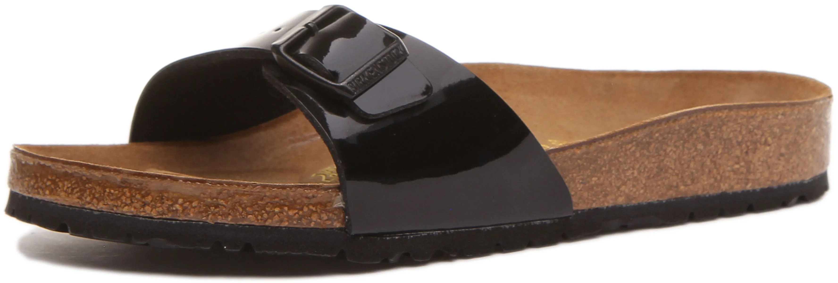 Birkenstock Madrid In Black Patent For Women | Regular Fit