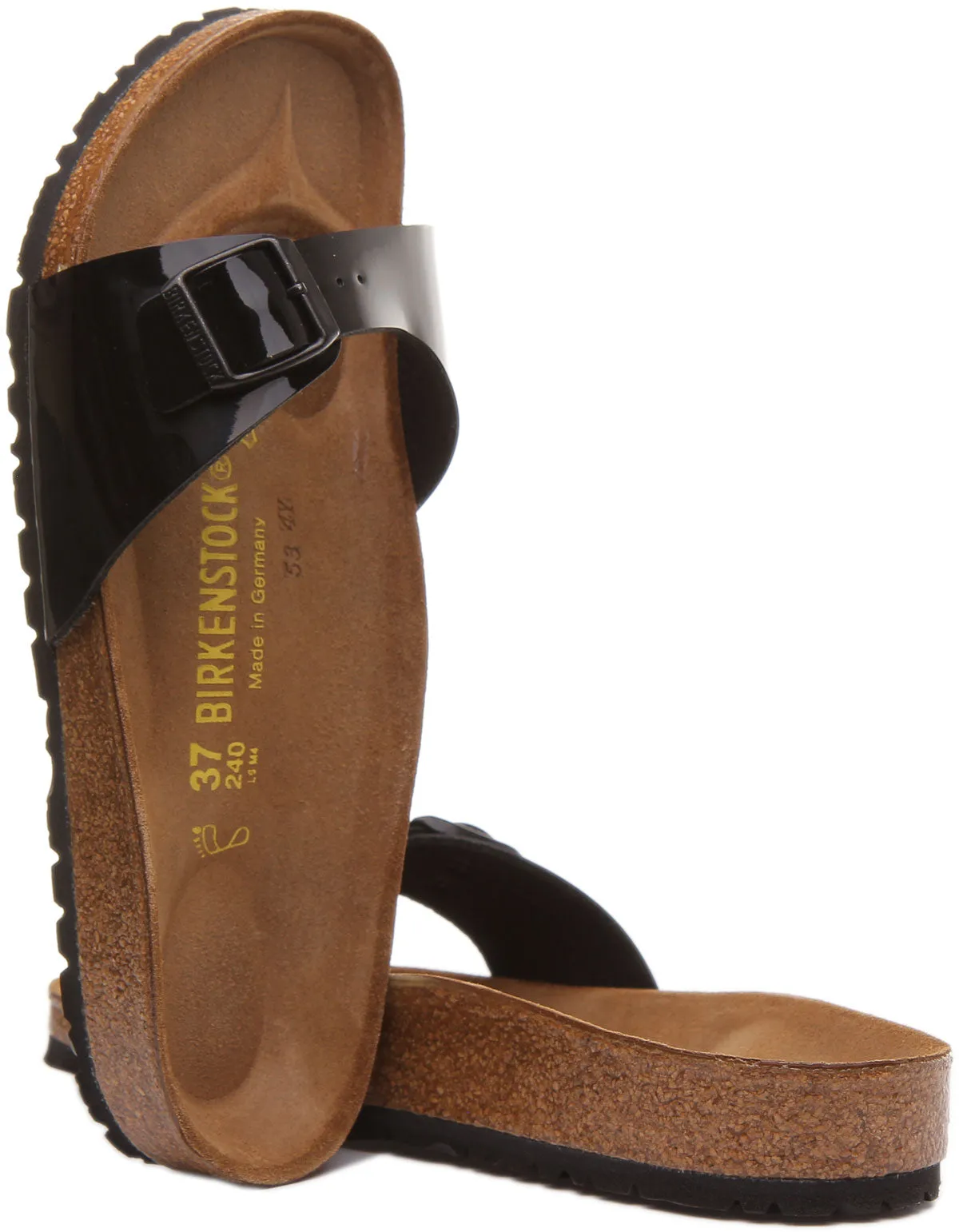 Birkenstock Madrid In Black Patent For Women | Regular Fit