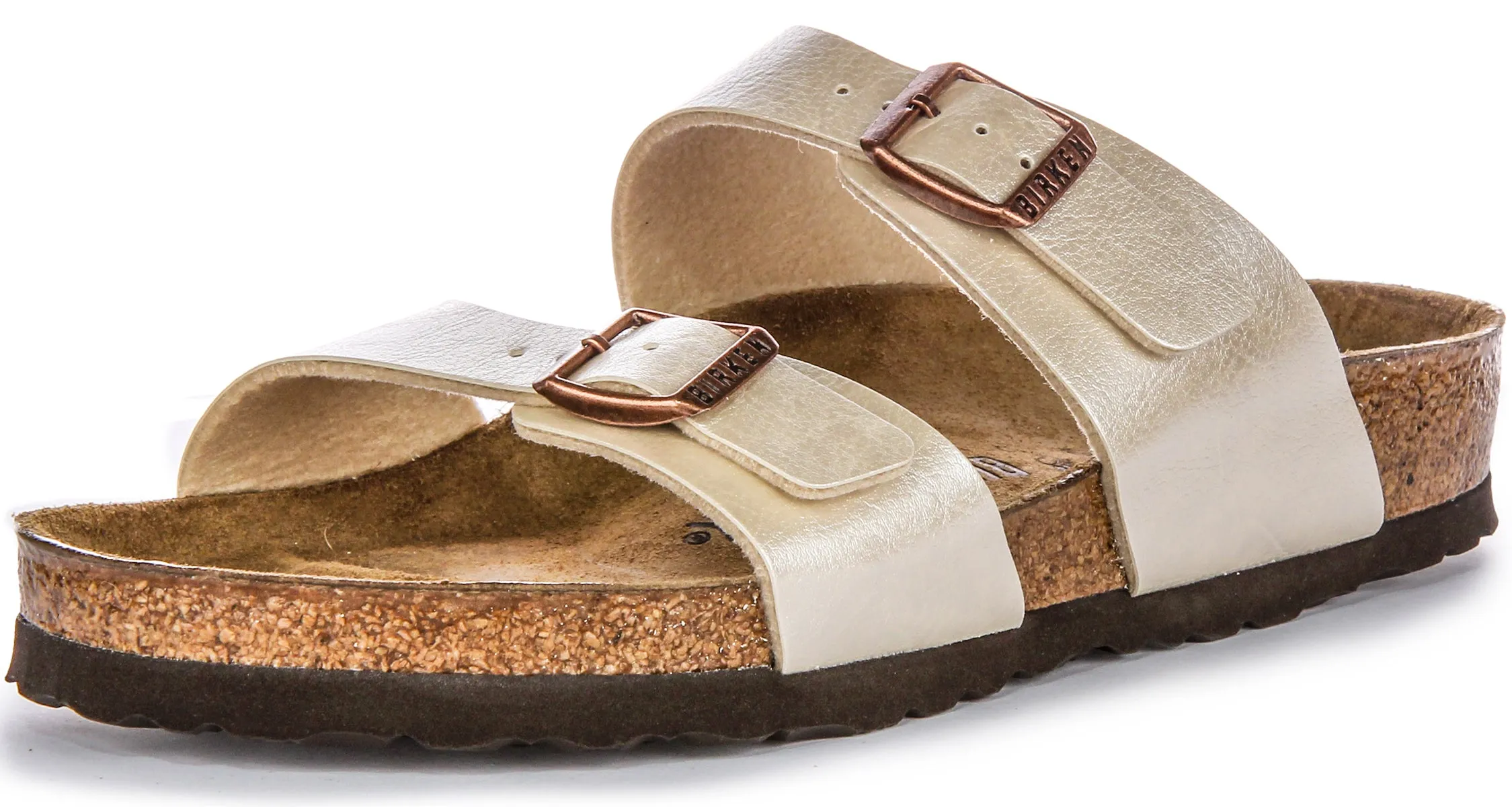 Birkenstock Sydney Bs In Pearl White | Regular Fit