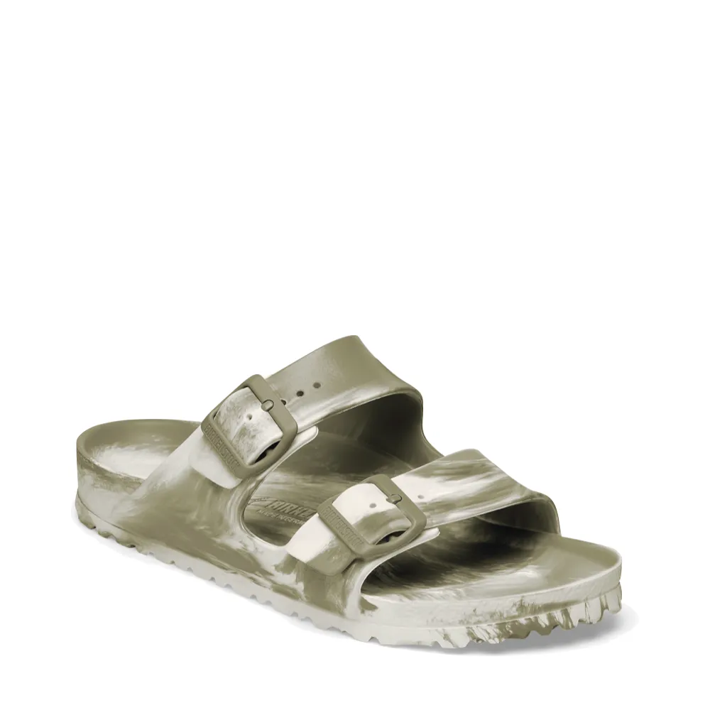 Birkenstock Women's Arizona EVA Multi Sandal in Khaki/Eggshell