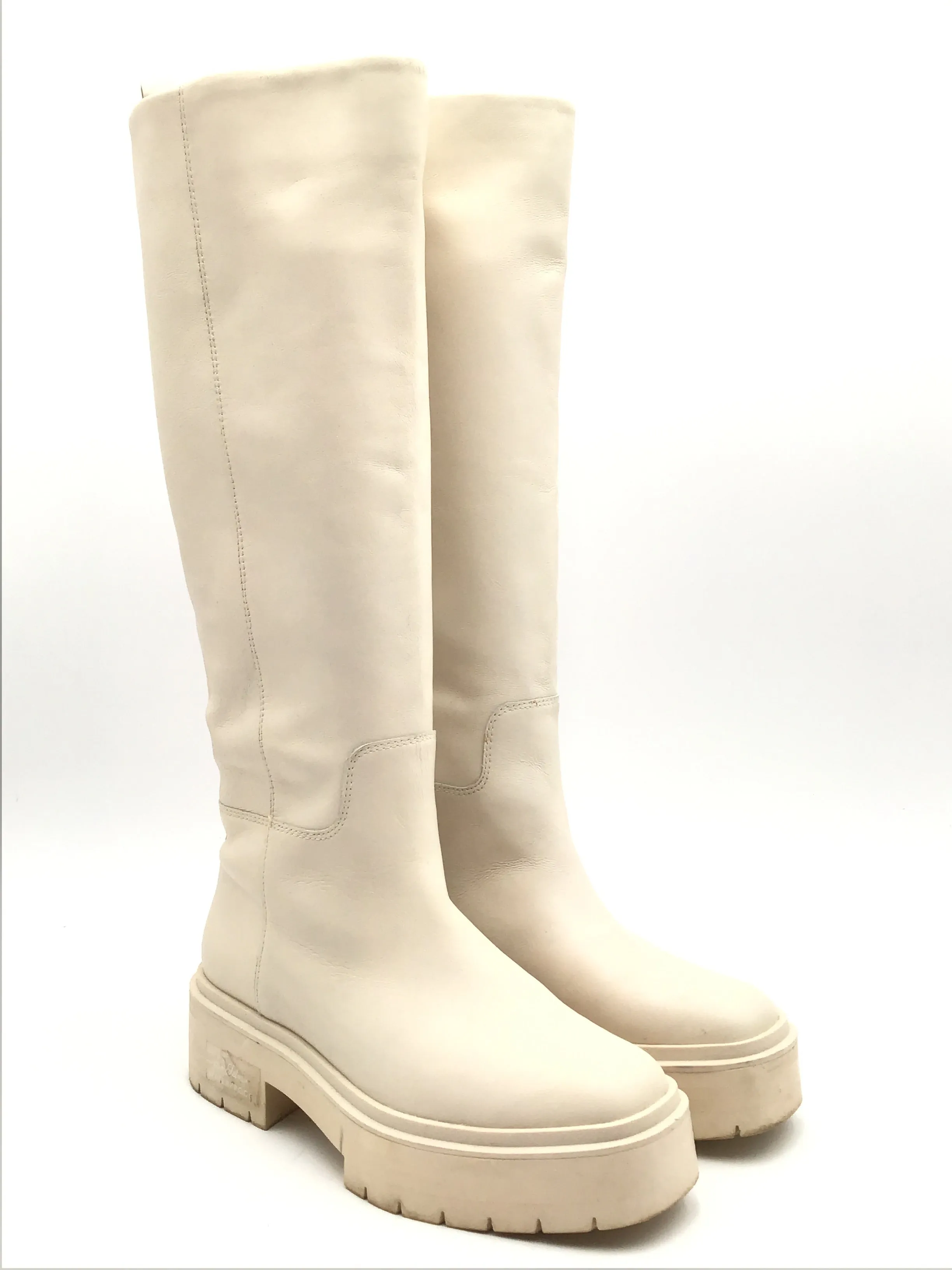 Boots Knee Flats By Sam Edelman In Cream, Size: 6.5