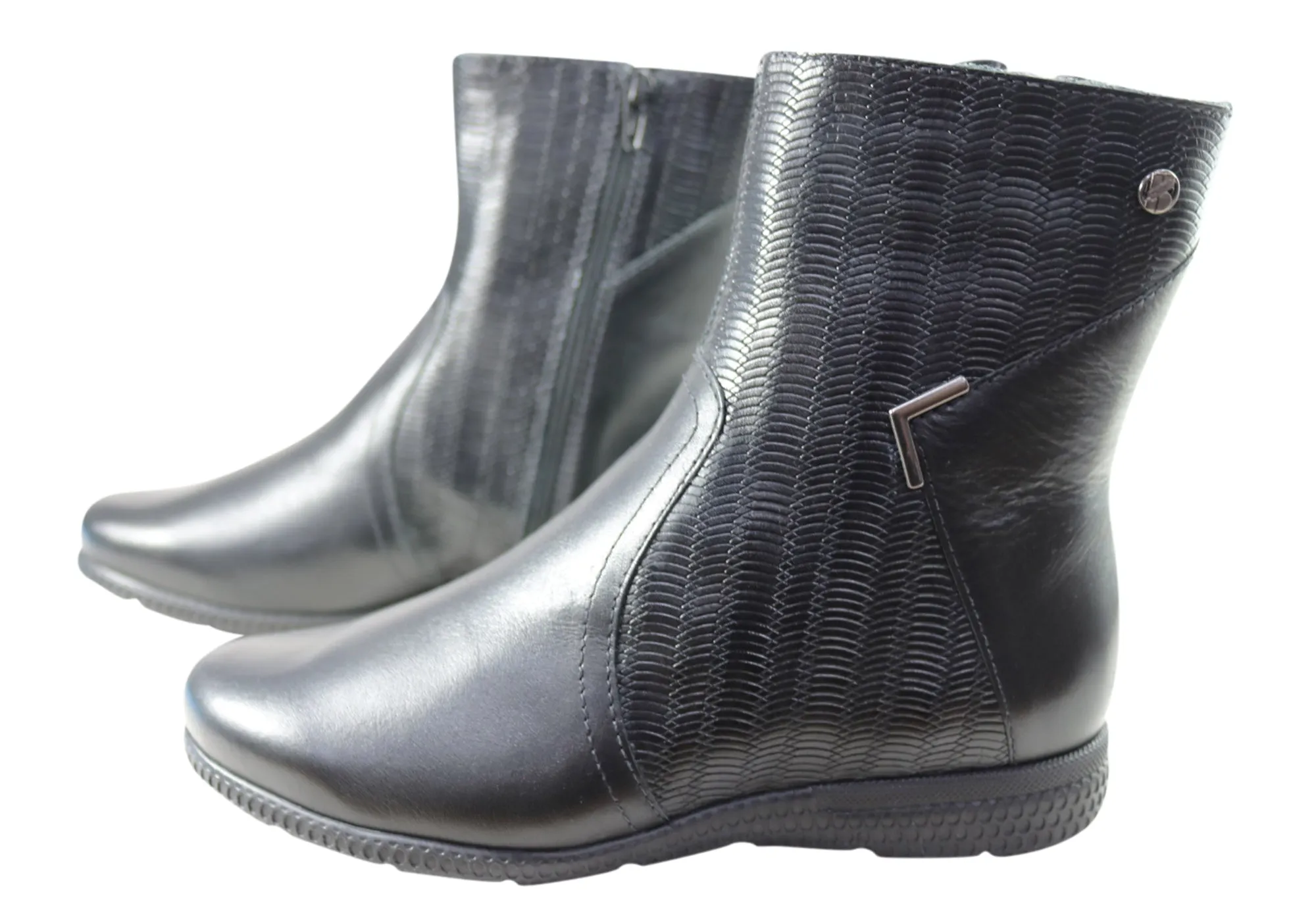 Bottero Jessie Womens Comfortable Leather Ankle Boots Made In Brazil