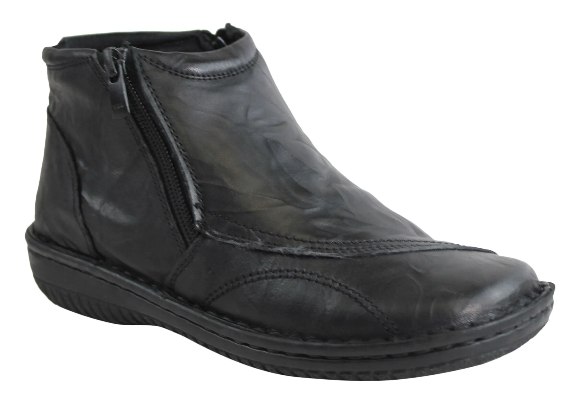 Cabello Comfort 5250-27 Womens Leather Boots Made In Turkey