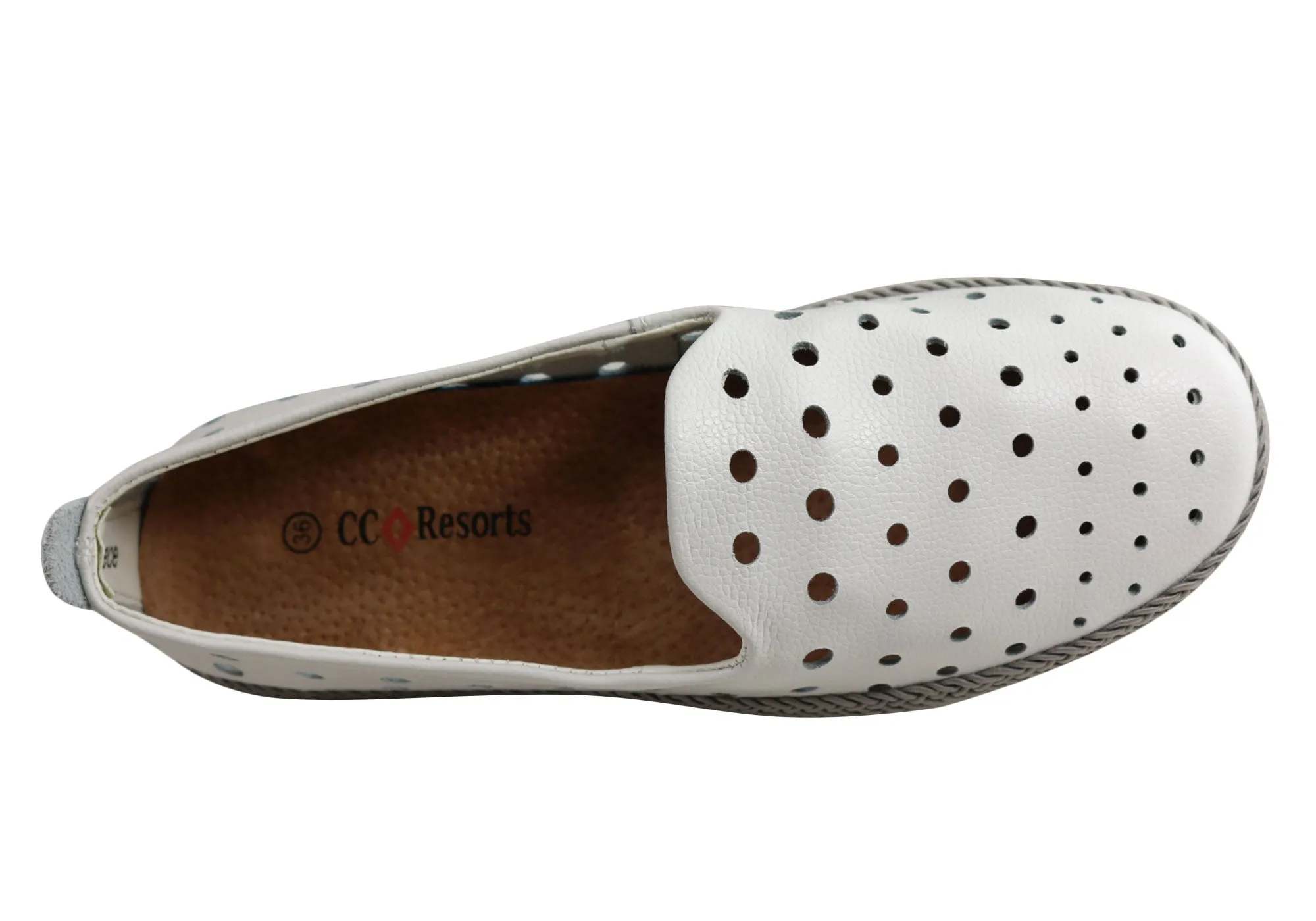 CC Resorts Reece Womens Comfortable Leather Casual Flats