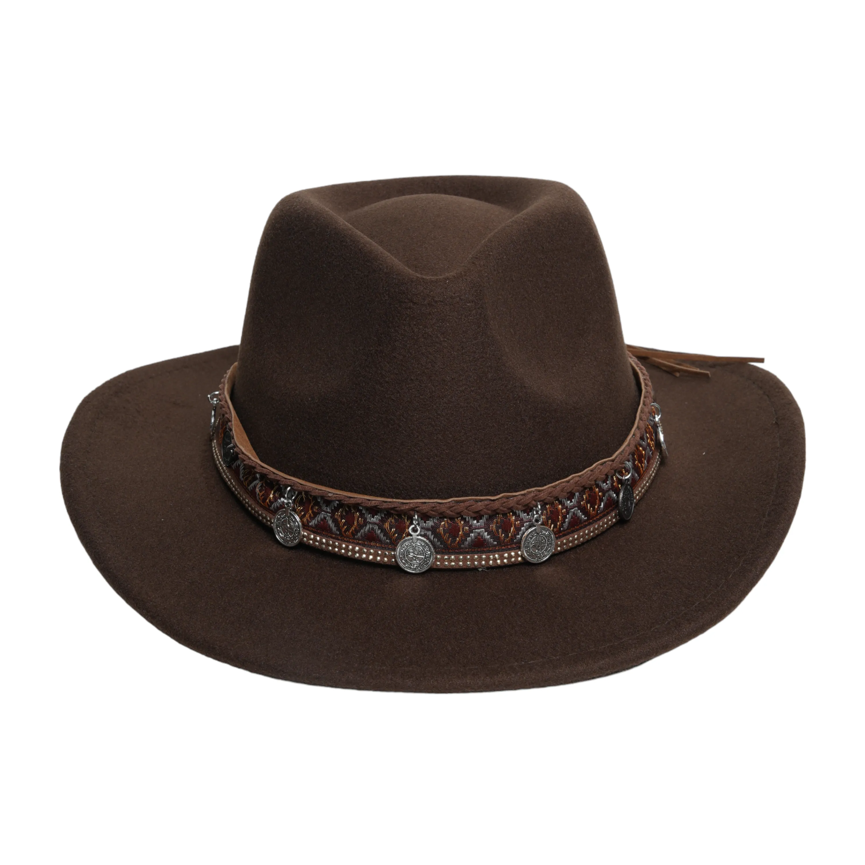 Chokore Cowboy Hat with Coin Belt (Coffee)