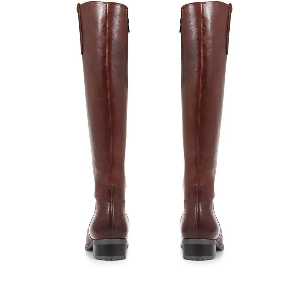 Cinzia Leather Riding Boots - CINZIA / 320 543