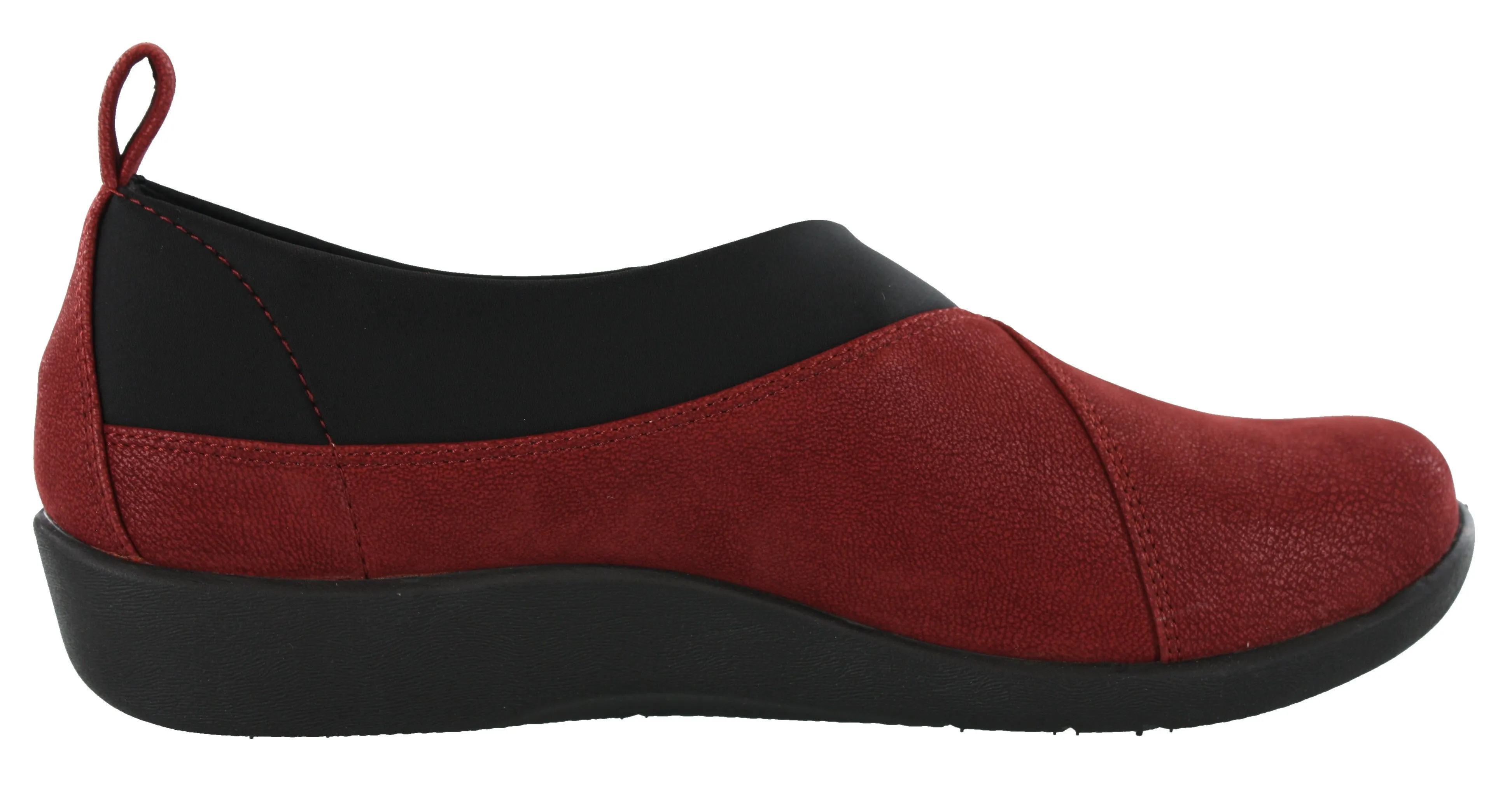 Clarks Women Sillian Greer Red Slip On Casual Shoes