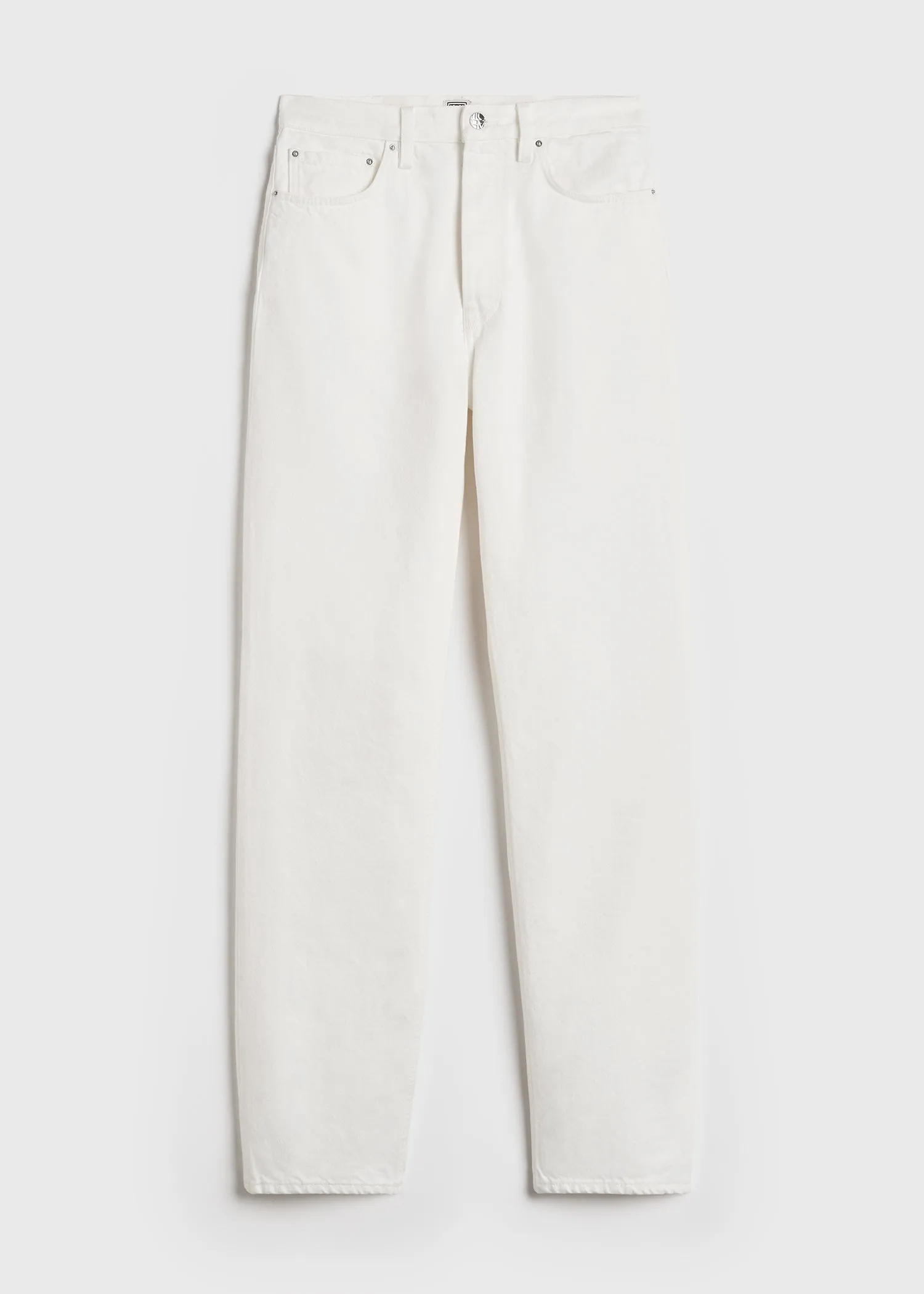 Classic cut denim full length off-white