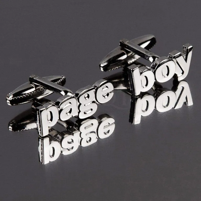 Cut Out Words Wedding Cufflinks