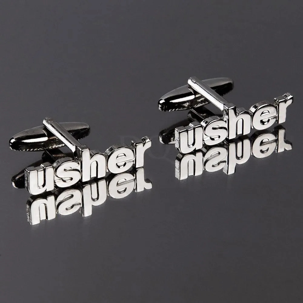 Cut Out Words Wedding Cufflinks