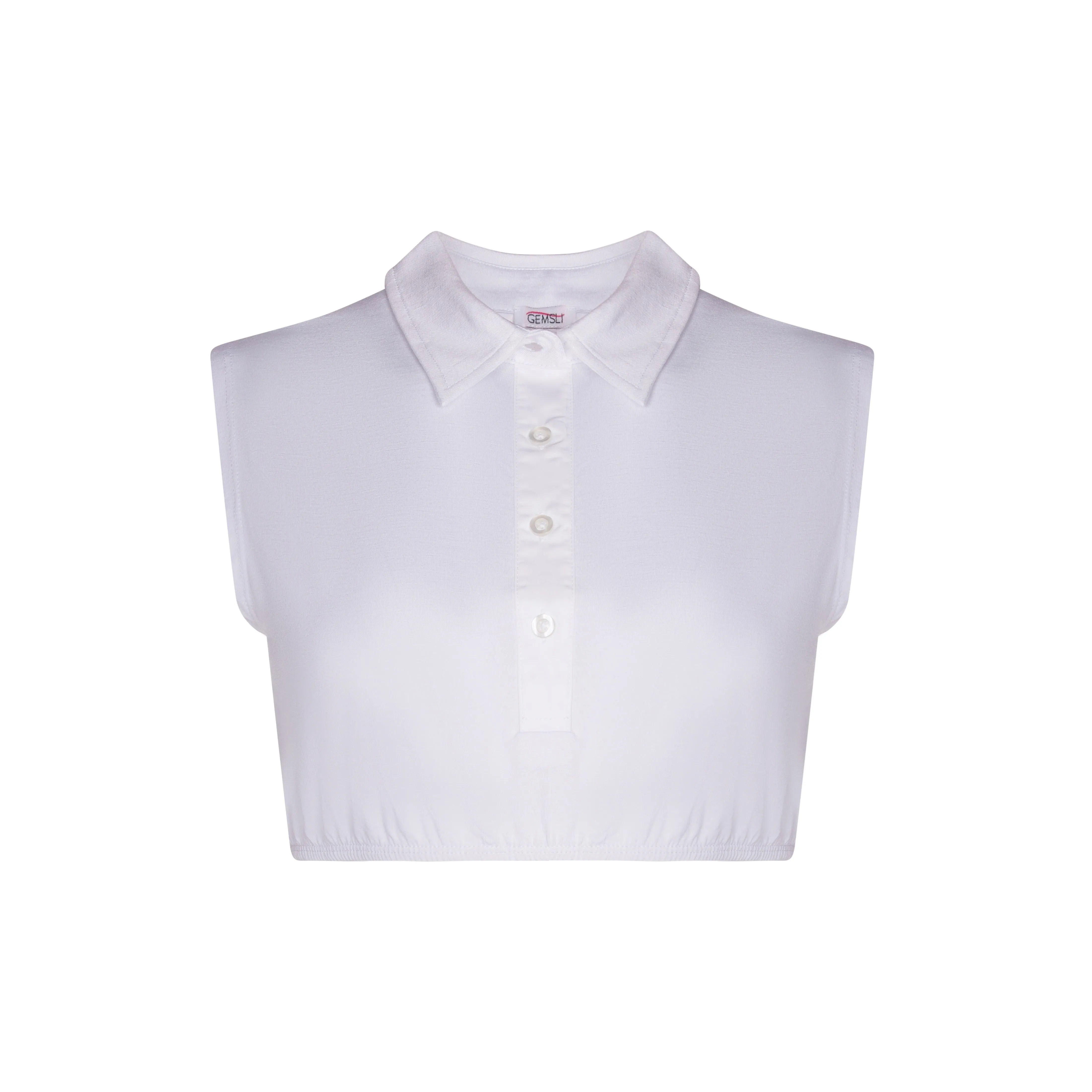 dickey cropped pointy collar  - white