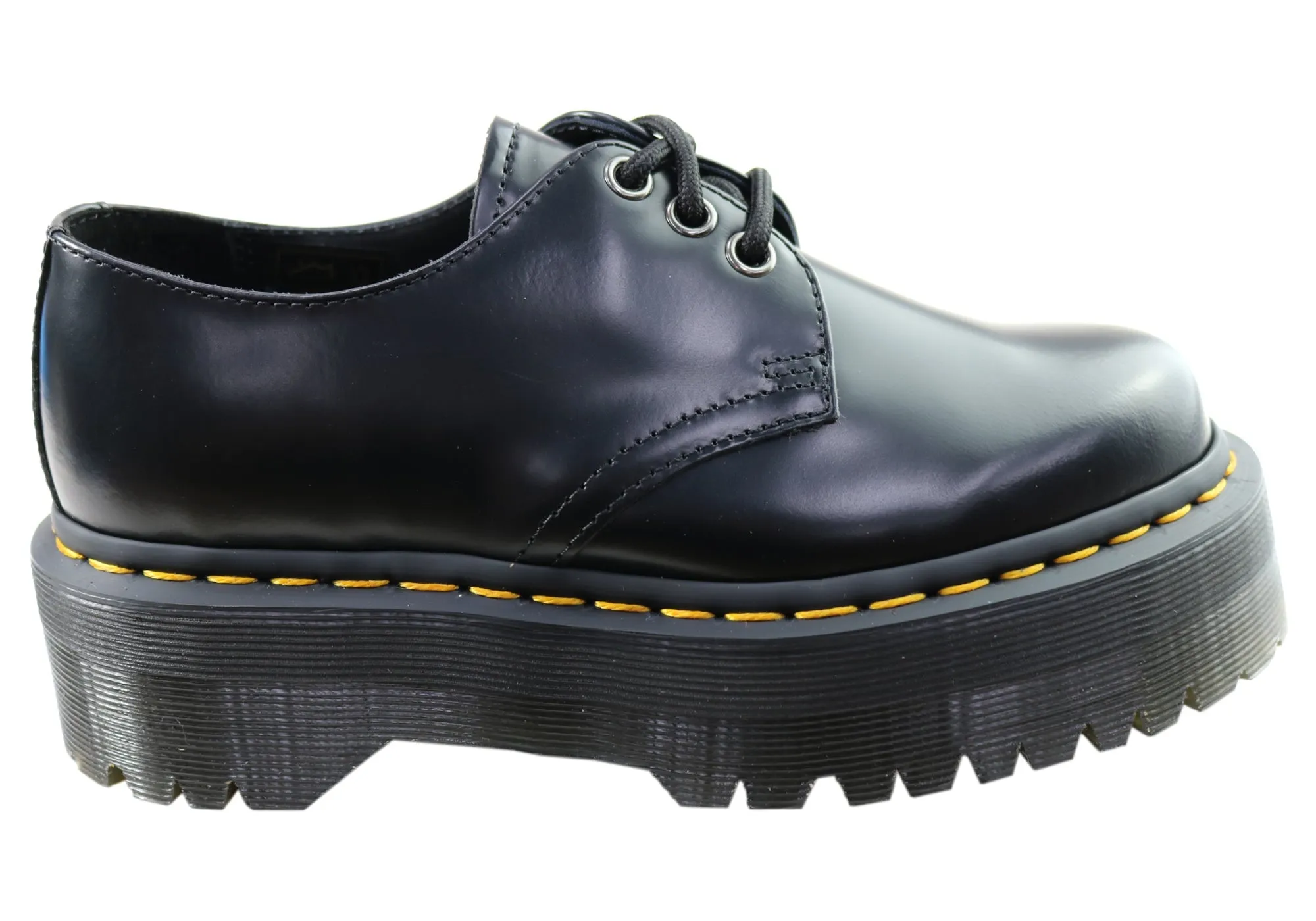 Dr Martens 1461 Quad Polished Smooth Lace Up Comfortable Unisex Shoes