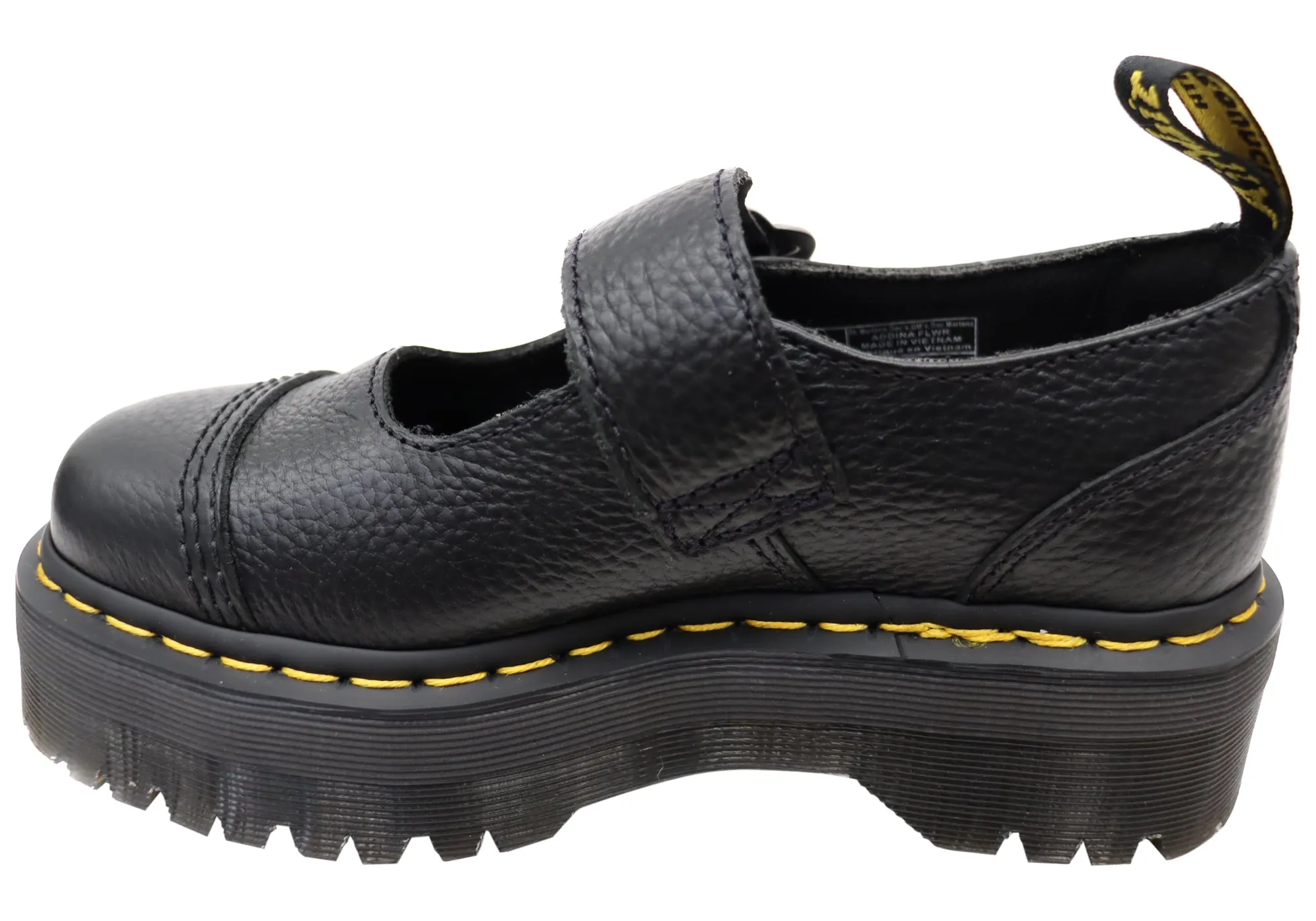 Dr Martens Womens Addina Platform Leather Mary Jane Shoes