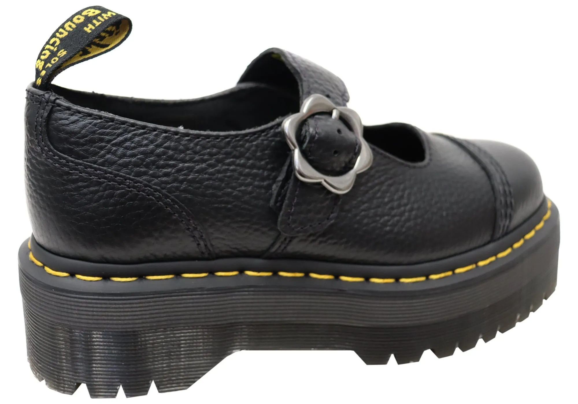 Dr Martens Womens Addina Platform Leather Mary Jane Shoes