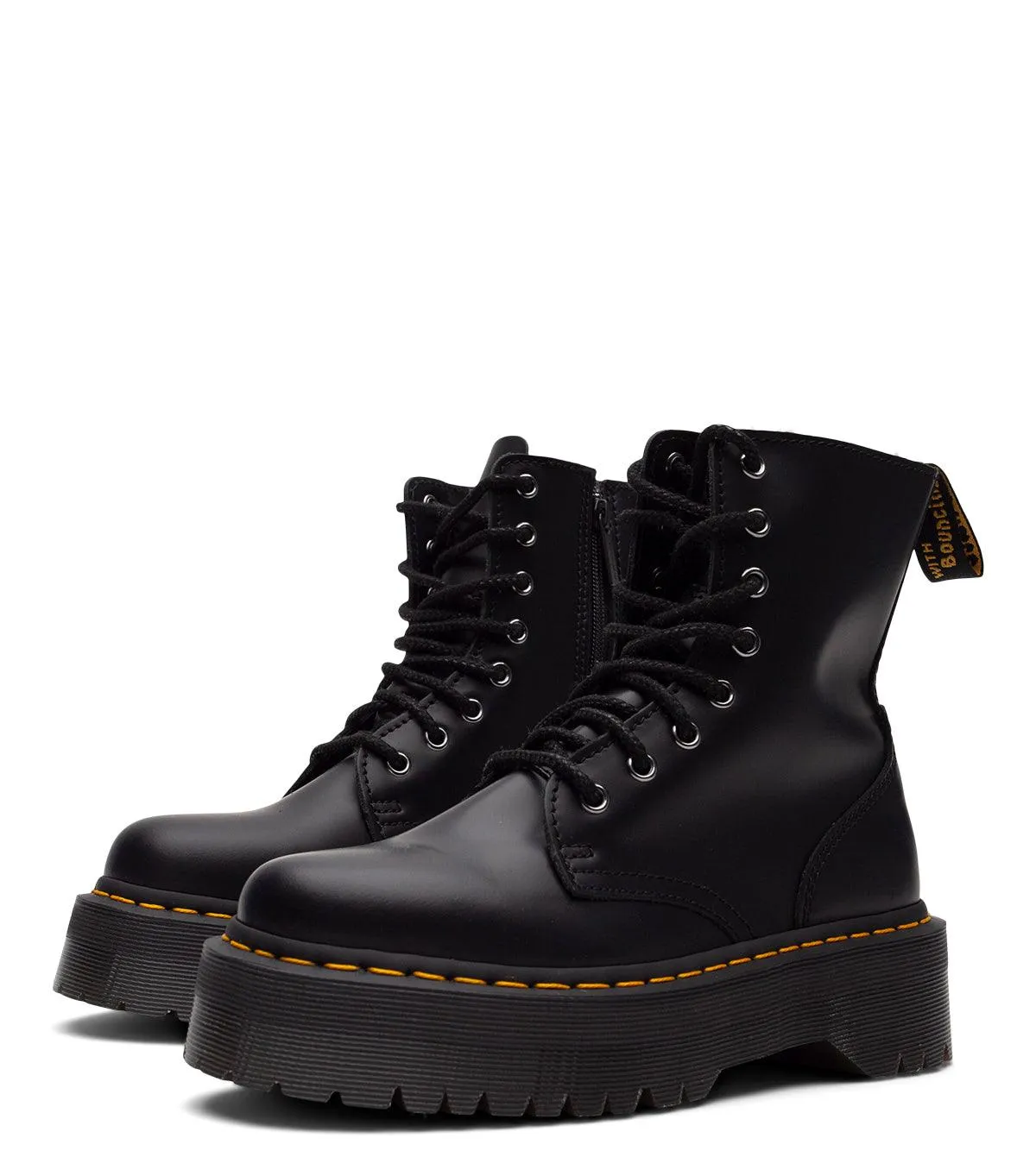 Dr. Martens Women's Jadon Smooth Leather Platform Boots Black