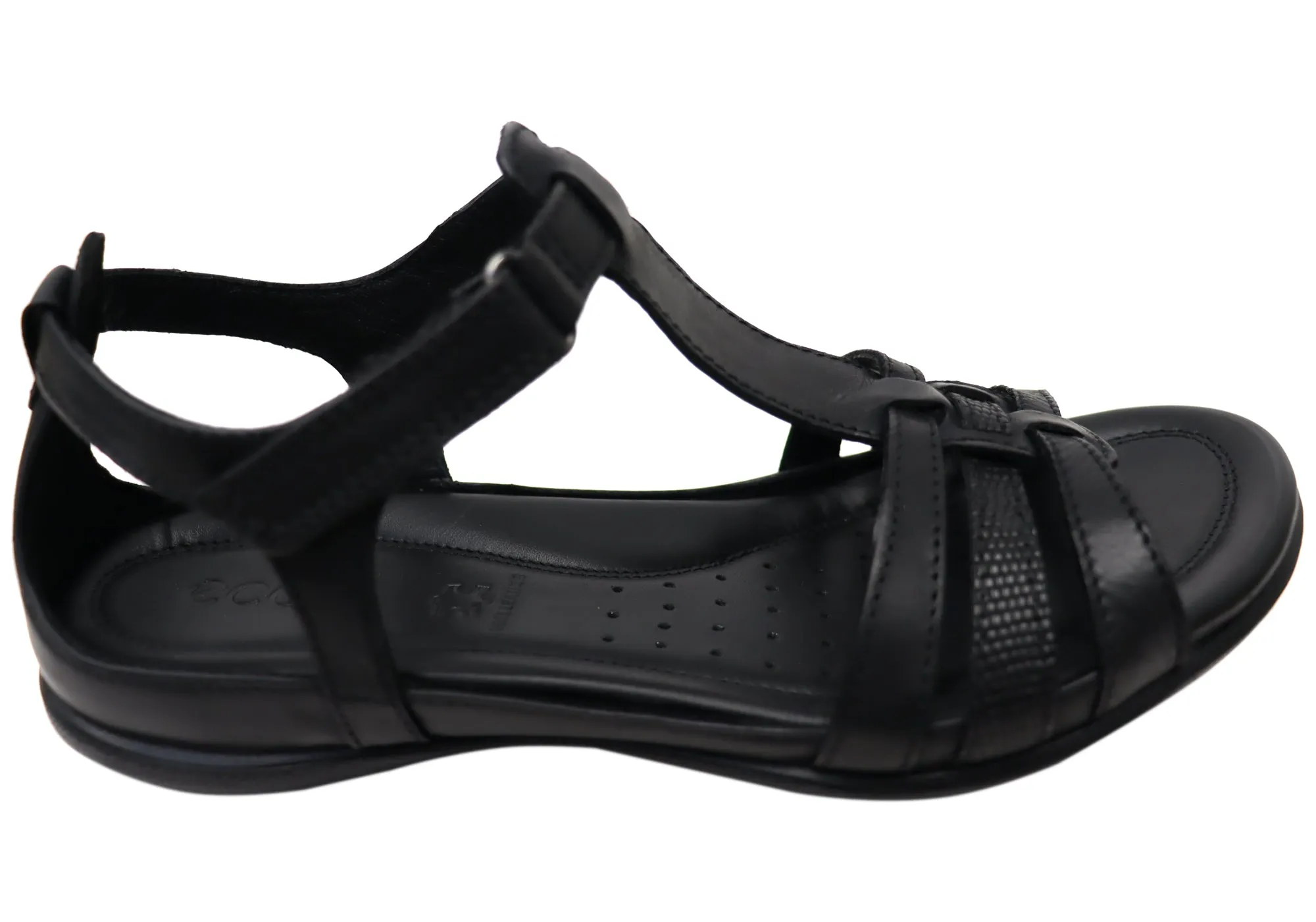 ECCO Flash T Strap Womens Comfortable Leather Sandals