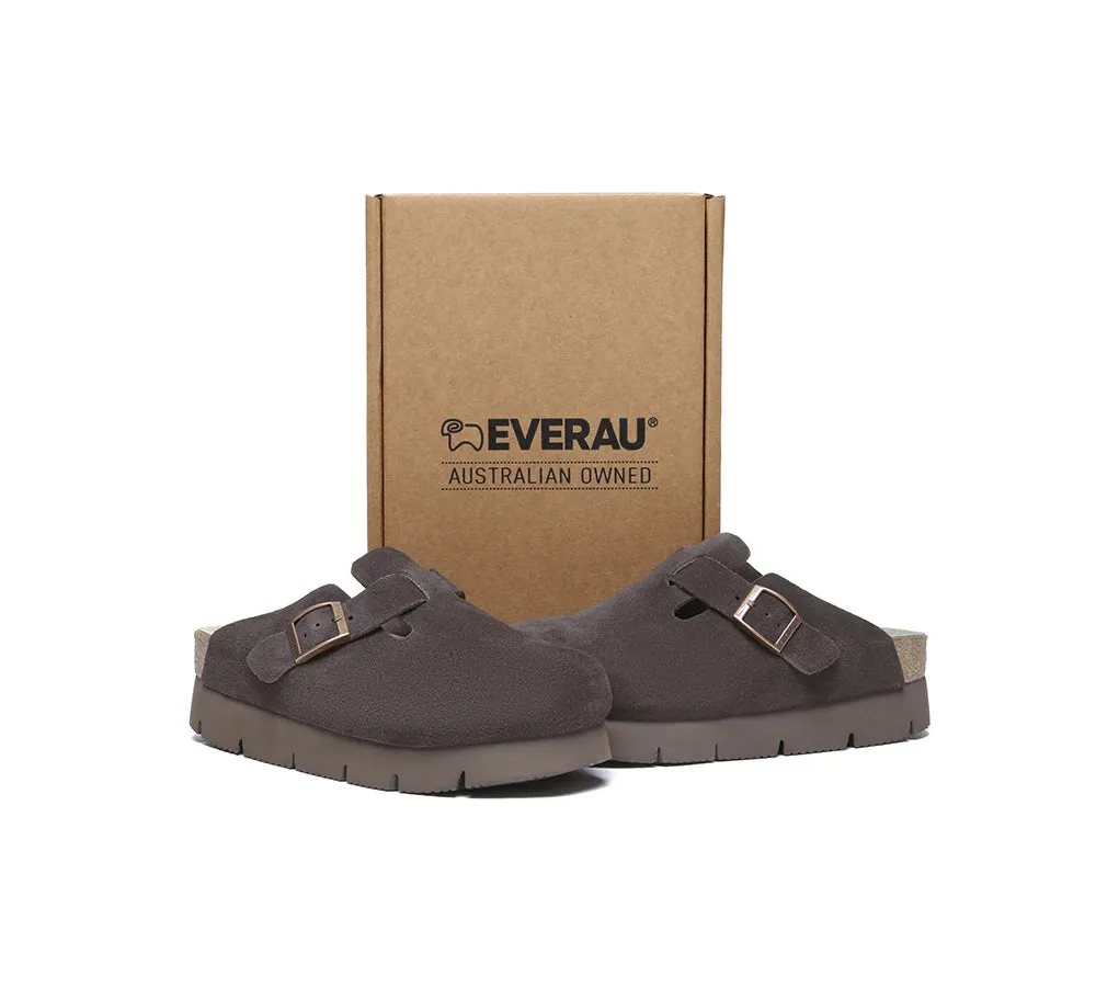 EVERAU® Adjustable Buckled Straps Slip-on Platform Sandal Slides Brooklyn