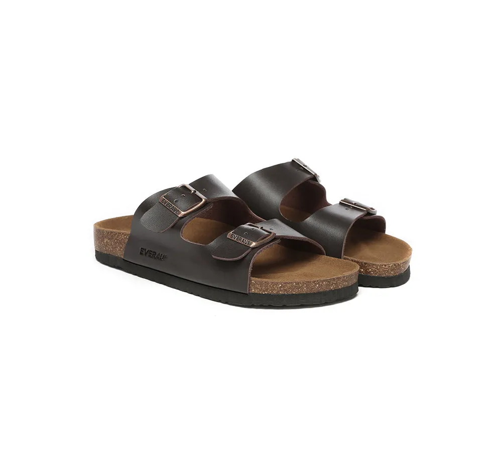 EVERAU® Adjustable Strap Embossed Summer Beach Mick Sandal Slides