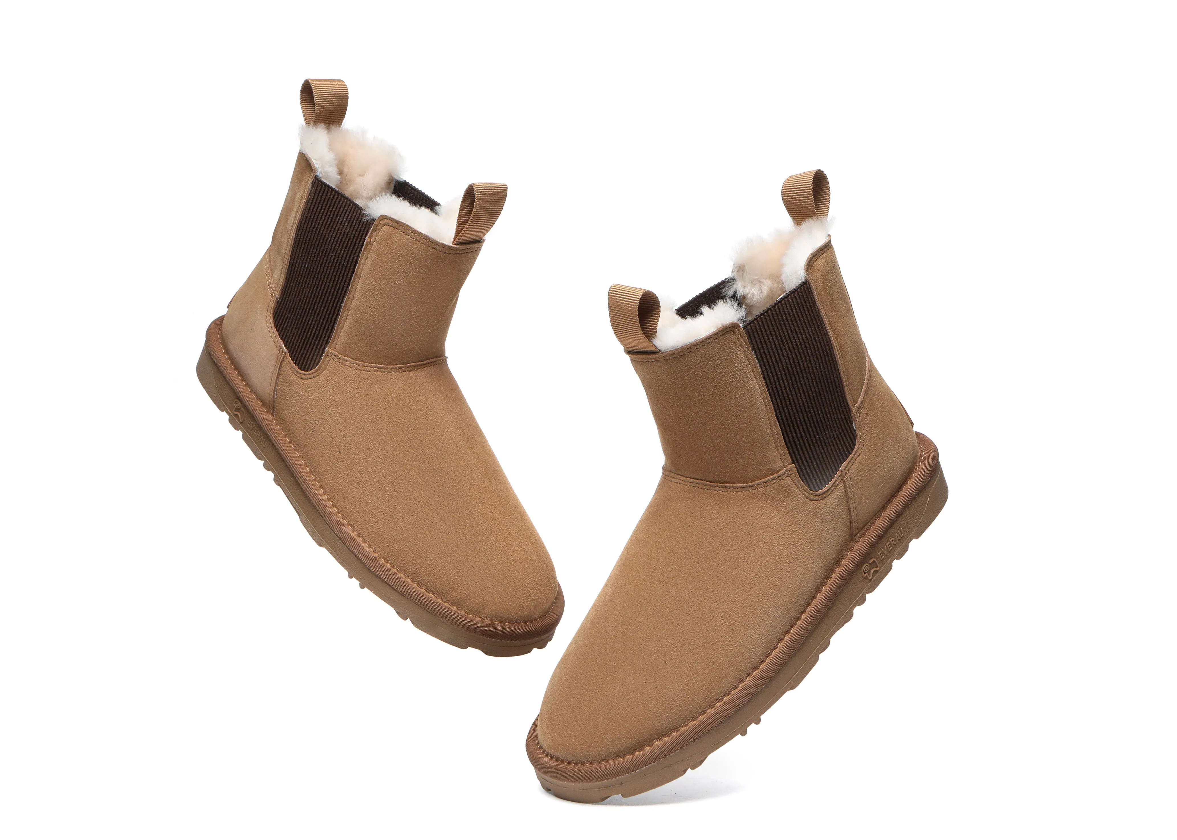 EVERAU® UGG Boots Men Sheepskin Wool Mini Guildford