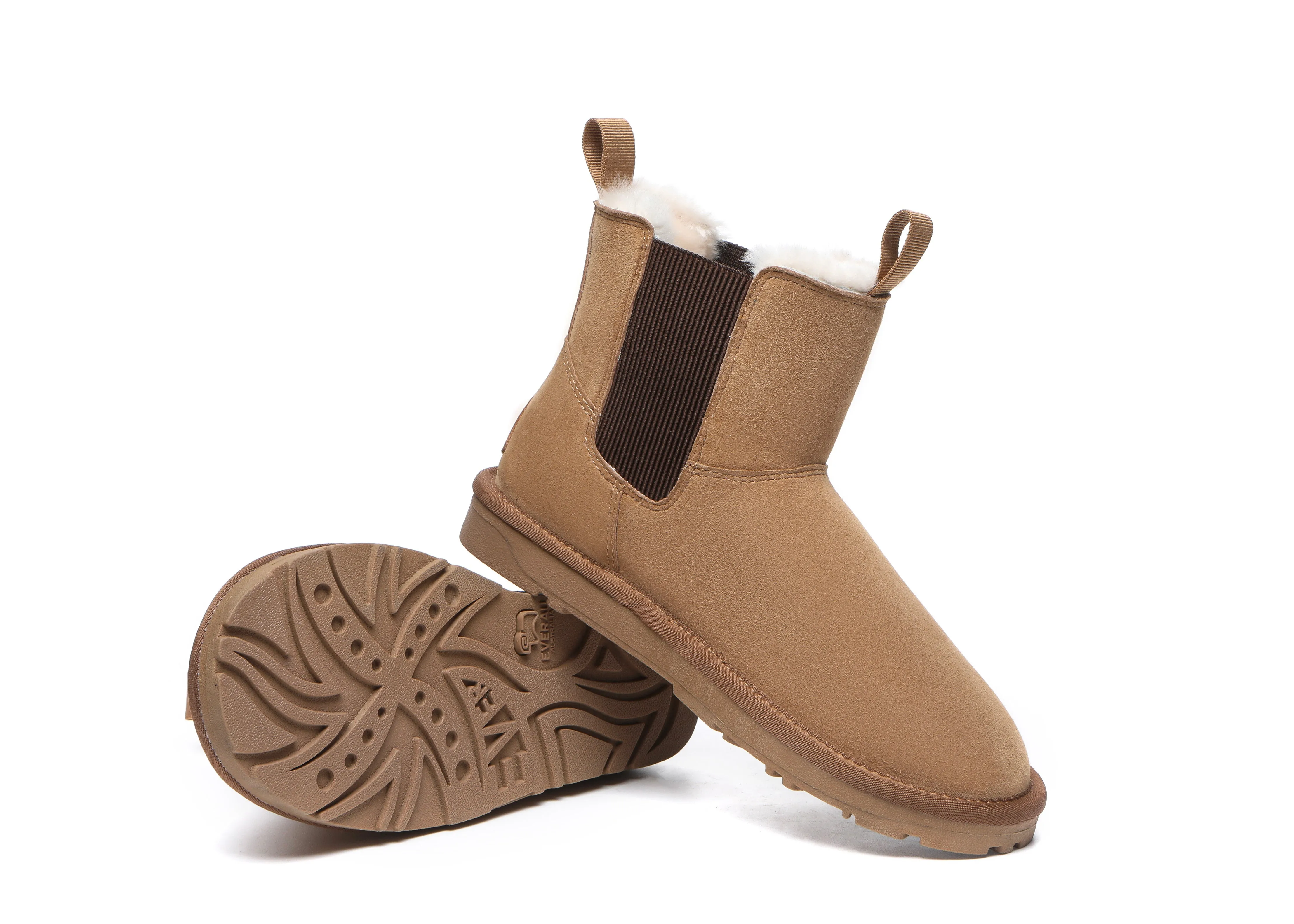 EVERAU® UGG Boots Men Sheepskin Wool Mini Guildford