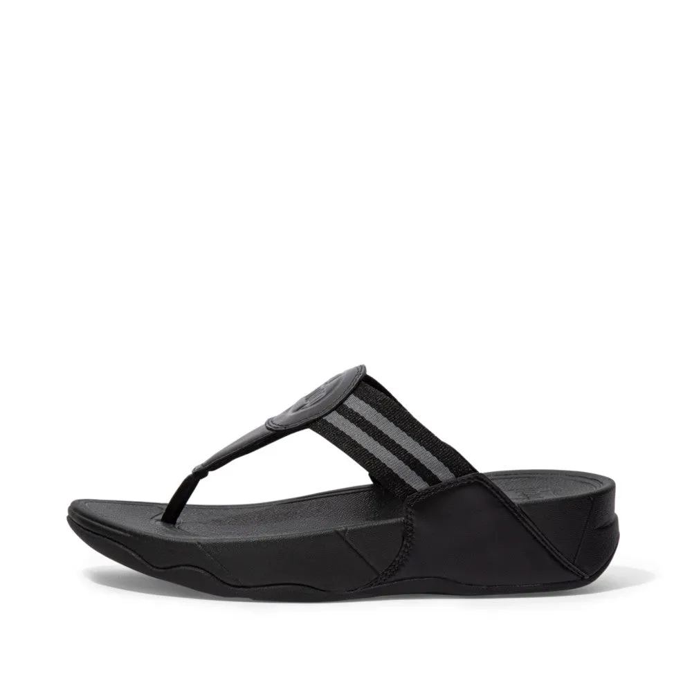 FitFlop Women's Walkstar Toe Post Sandal Black