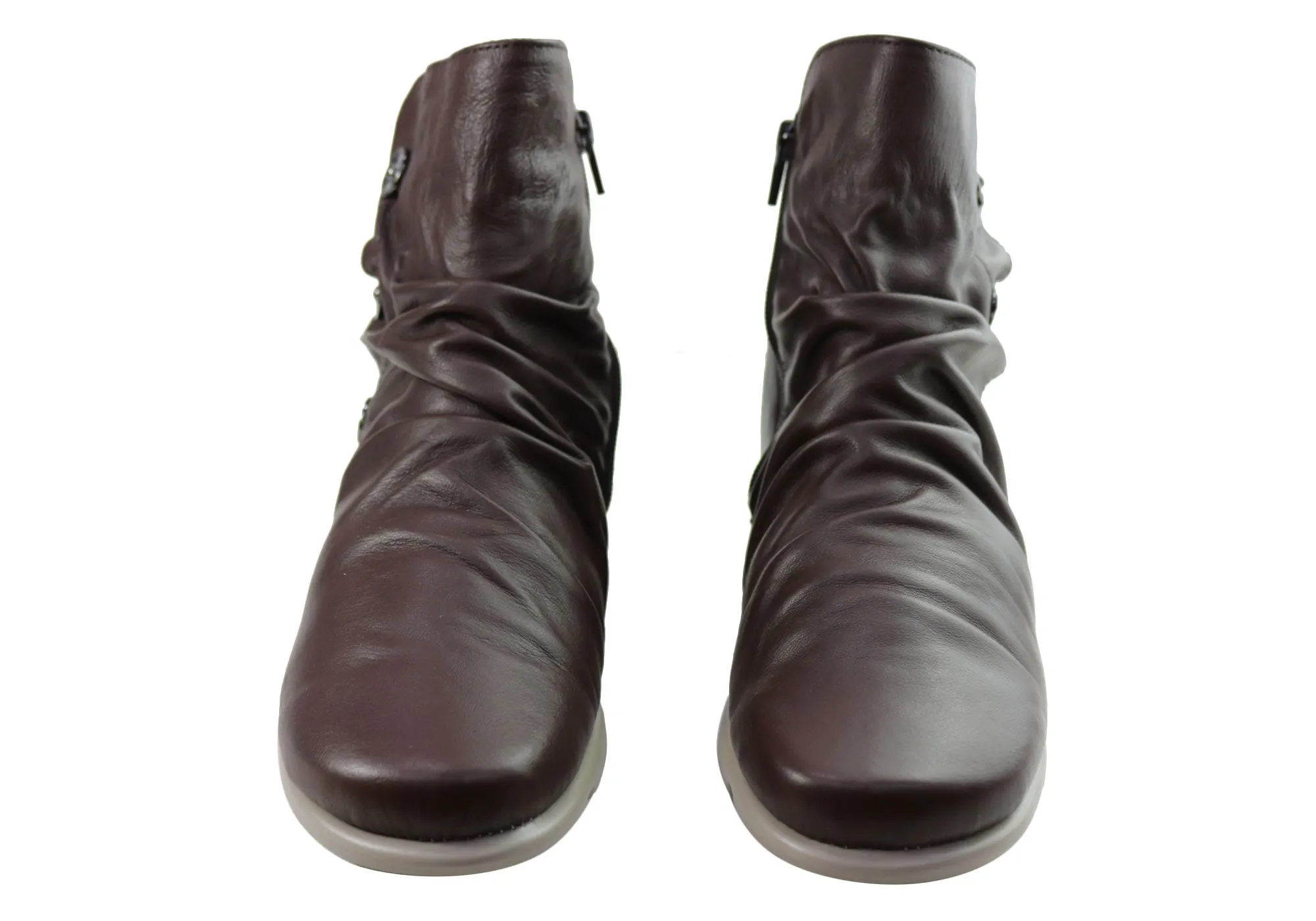 Flex & Go Loz Womens Comfortable Leather Ankle Boots Made In Portugal