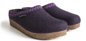 Haflinger Grizzly Zig Zag Eggplant Clog