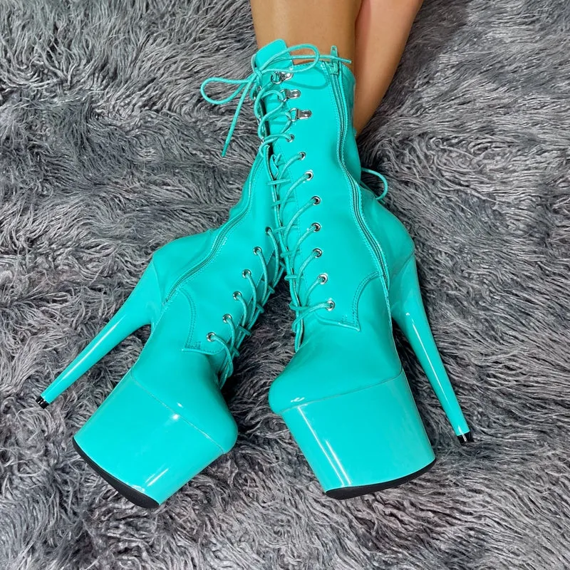 Hella Heels LipKit 8inch Boots - Minted