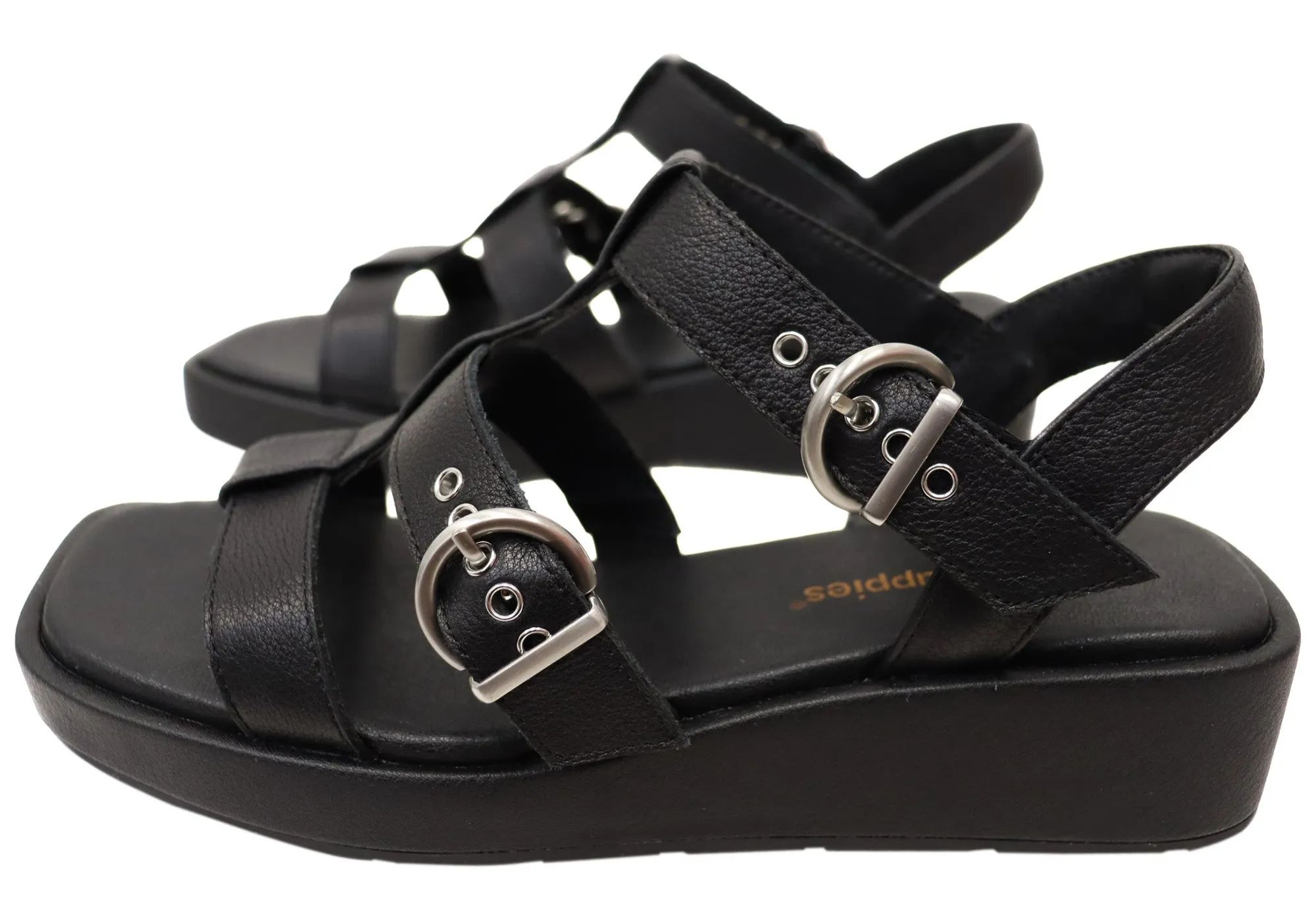 Hush Puppies Equity Womens Comfortable Leather Sandals