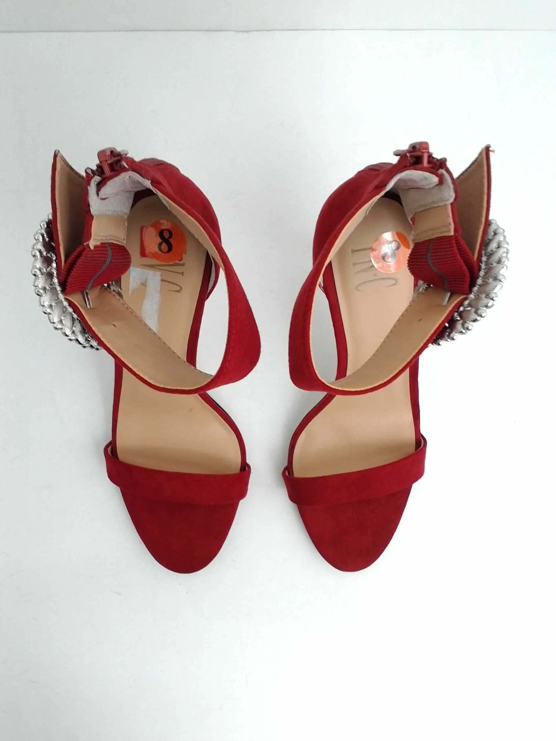 INC International Concepts Reyna Red Heeled Sandal Size 8 M